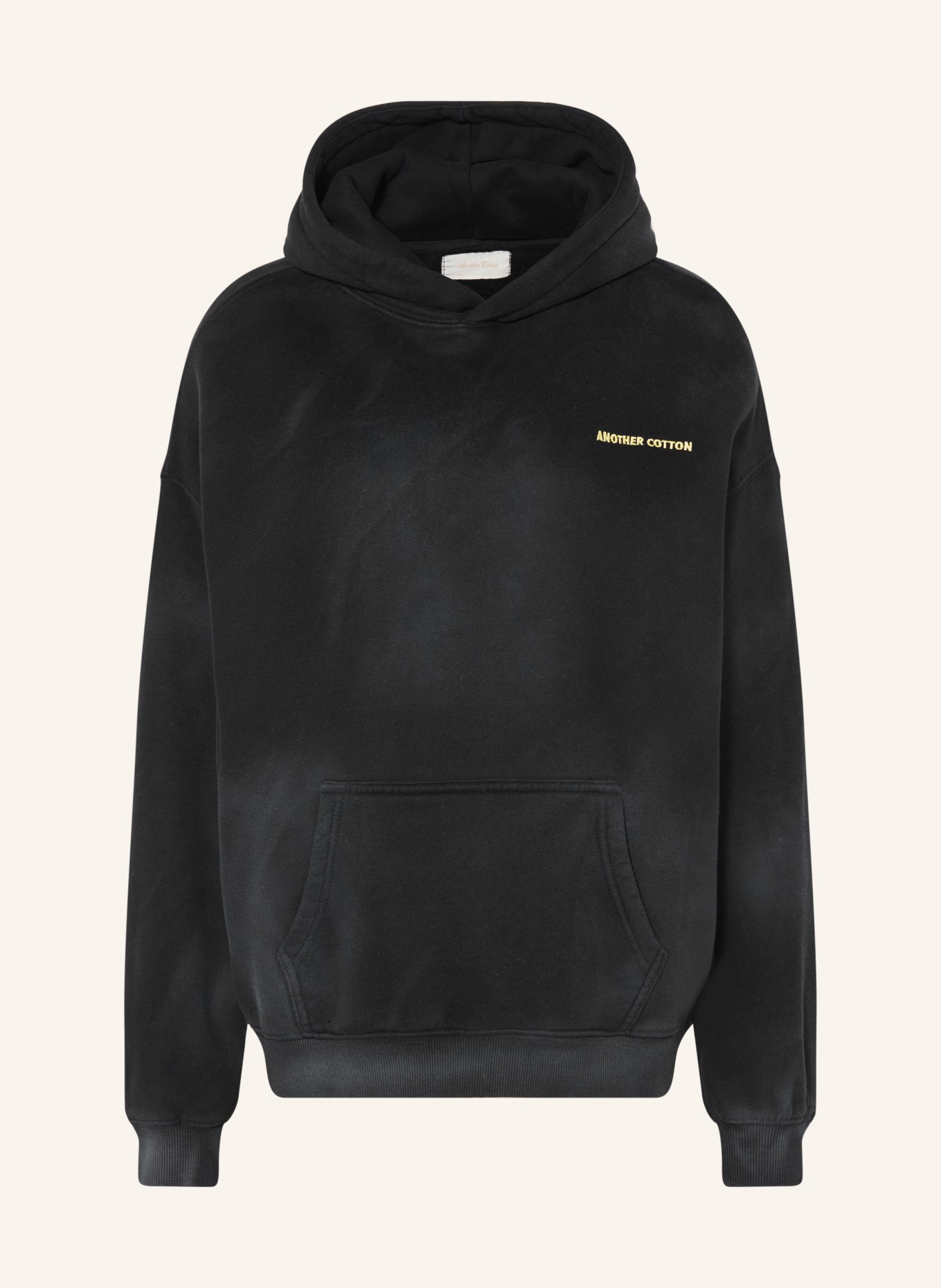 another COTTON LAB Sweat à capuche POST PILATES WASHED: NOIR
