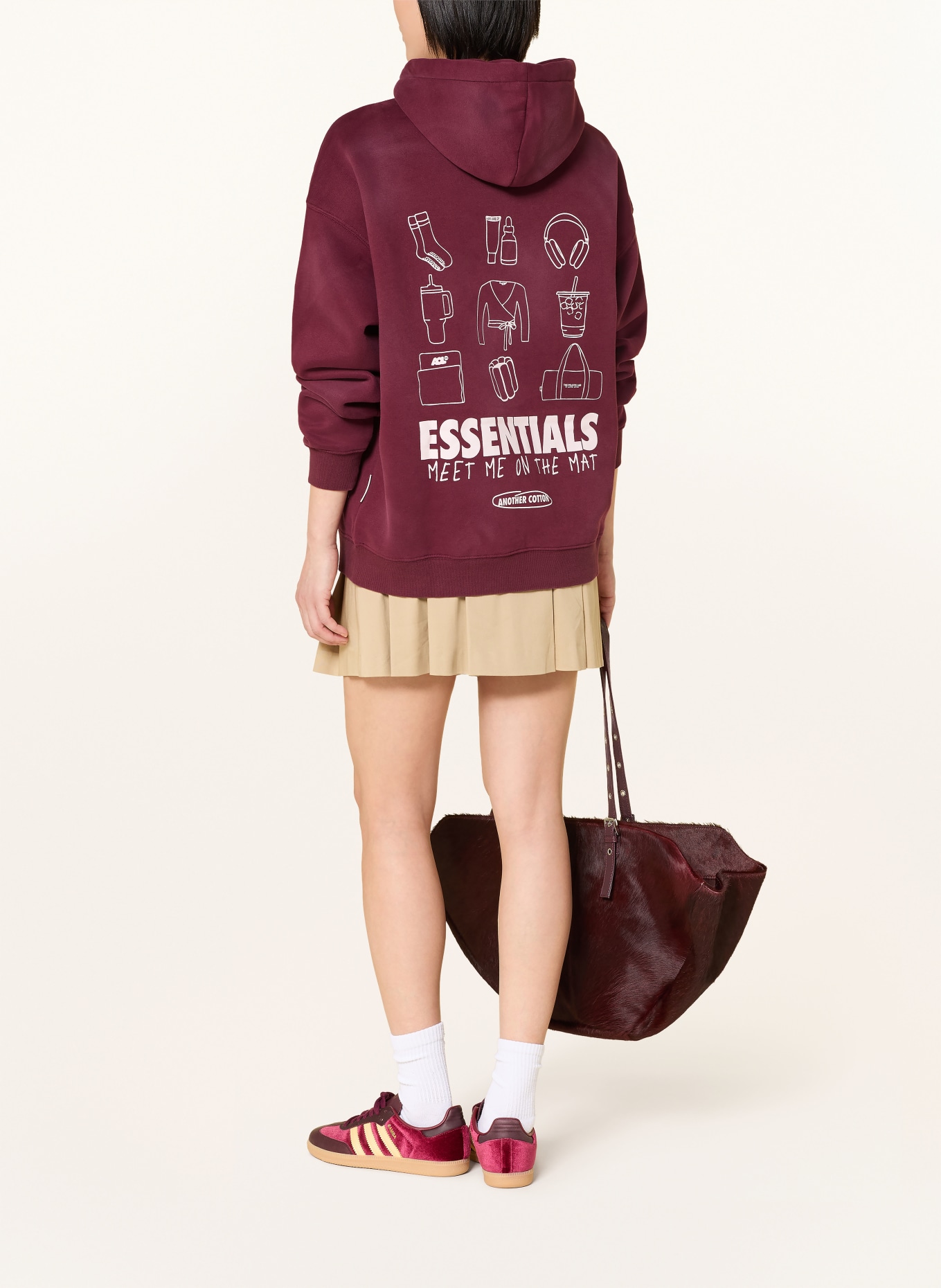 another COTTON LAB sweat à capuche: ROUGE FONCÉ