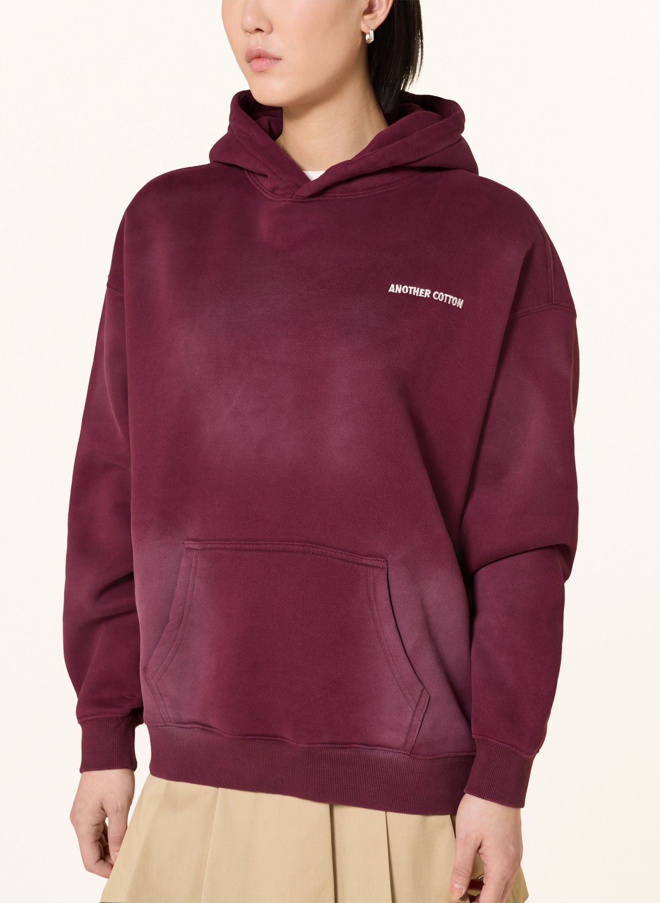 another COTTON LAB sweat à capuche: ROUGE FONCÉ