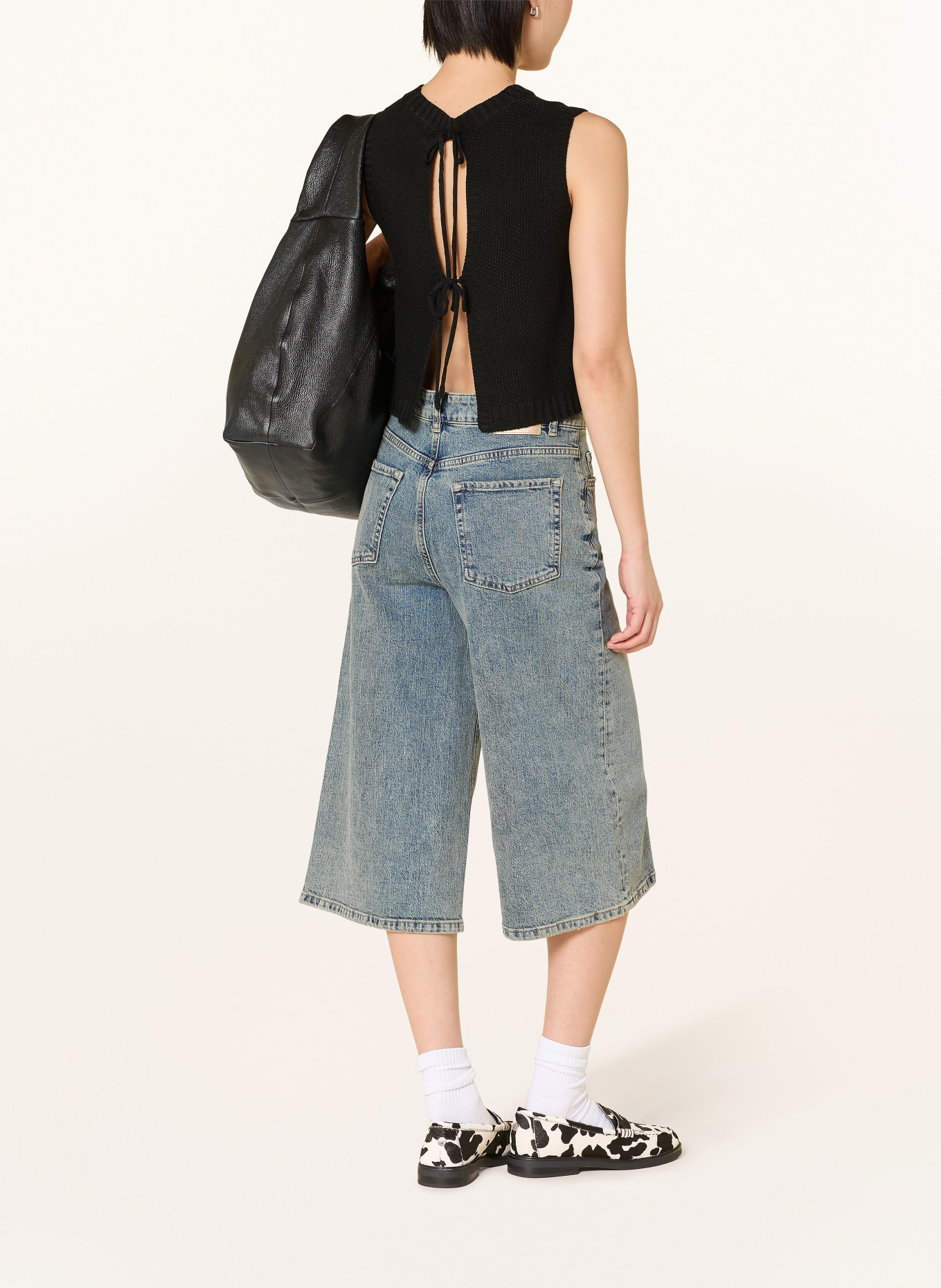 another COTTON LAB Top court en maille: NOIR