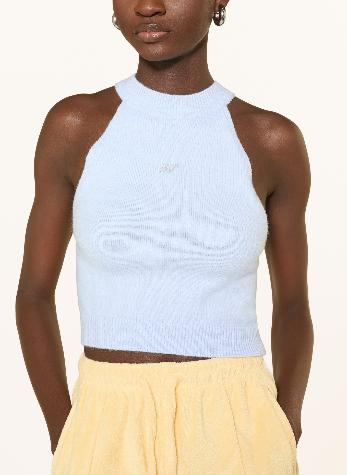 another COTTON LAB knit top: LIGHT BLUE