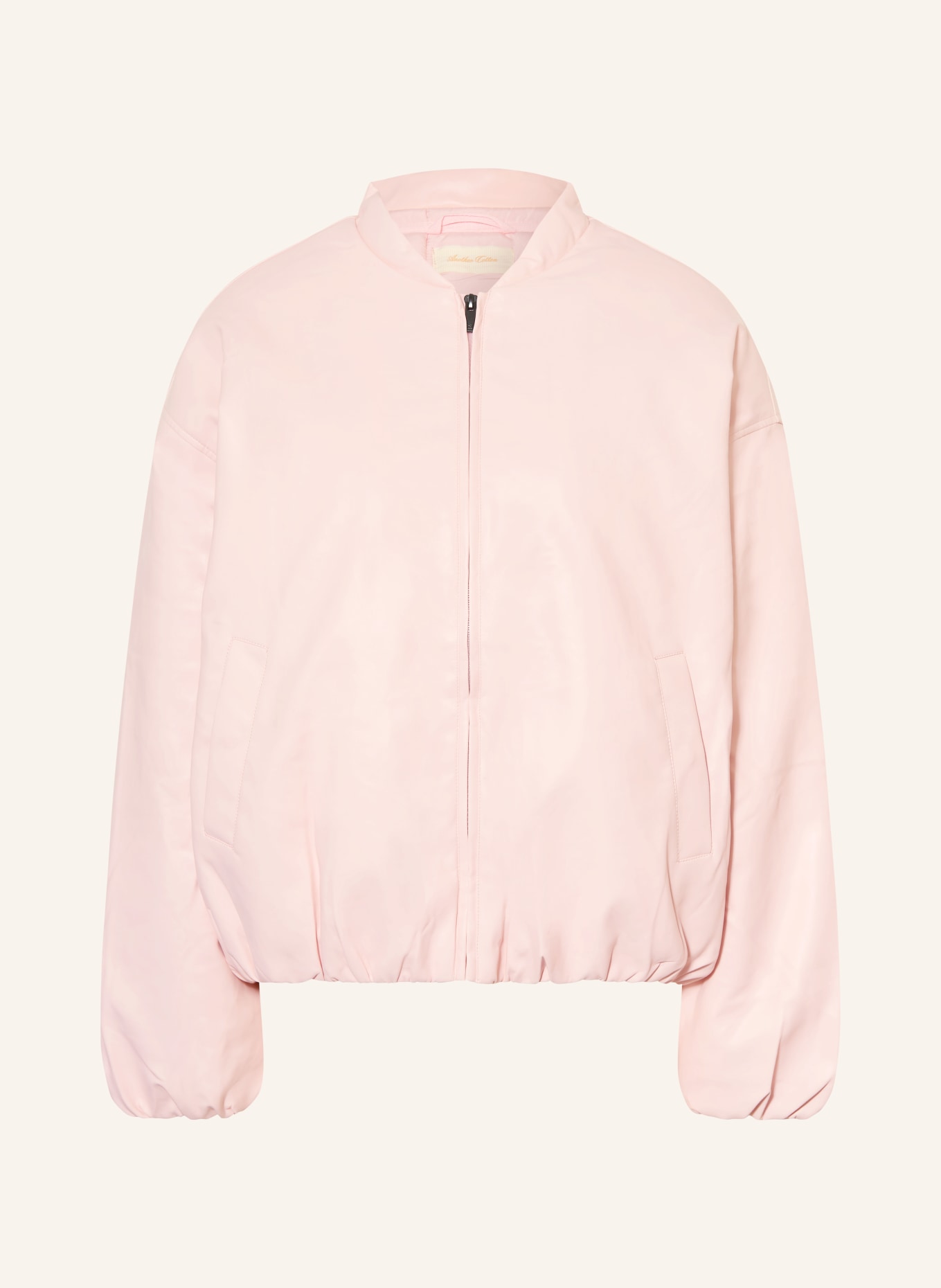 another COTTON LAB Leather-look blouson: LIGHT PINK
