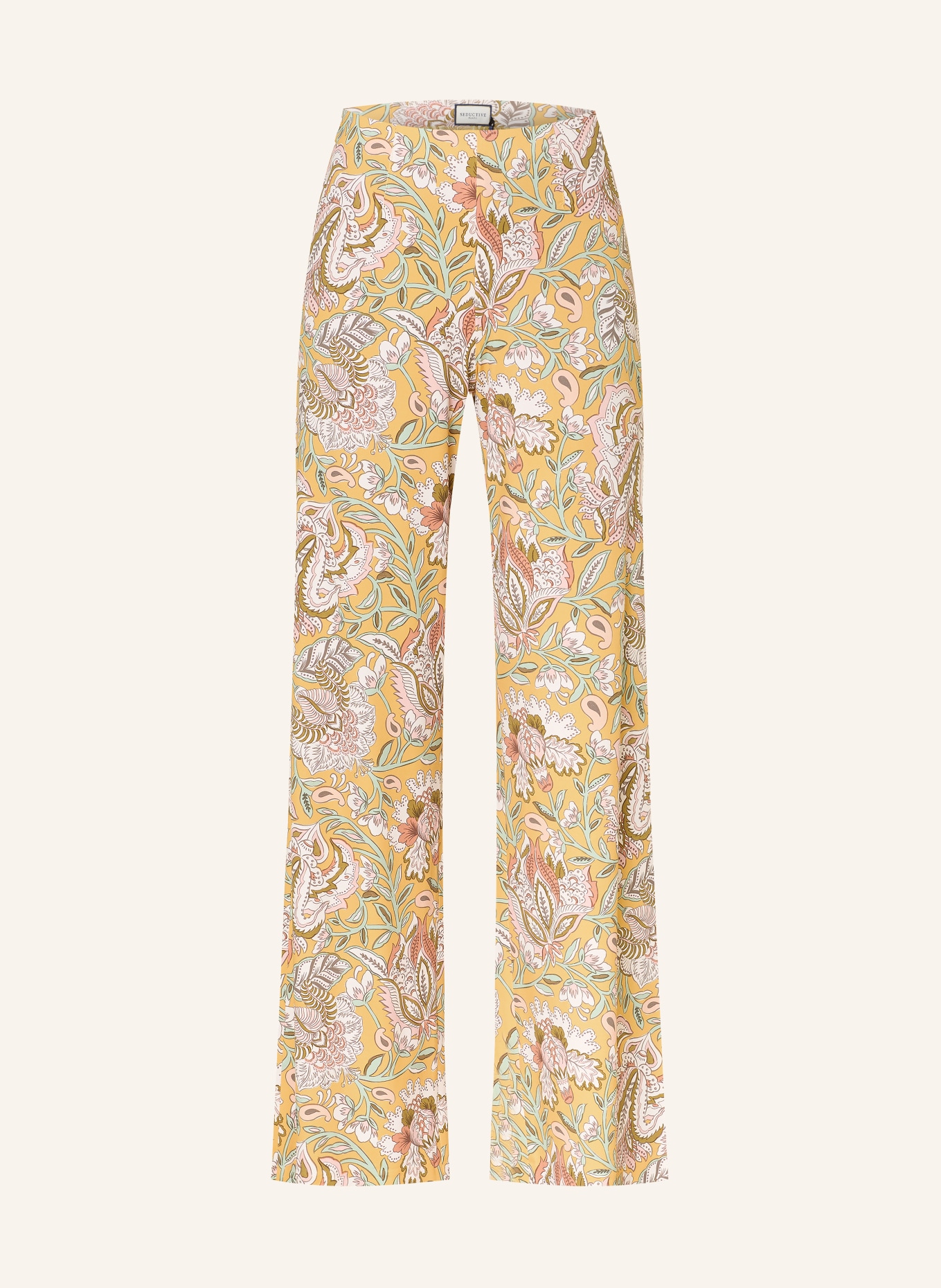 SEDUCTIVE Marlenehose KIMBERLY aus Jersey: DUNKELGELB / DUNKELORANGE / GRÜN