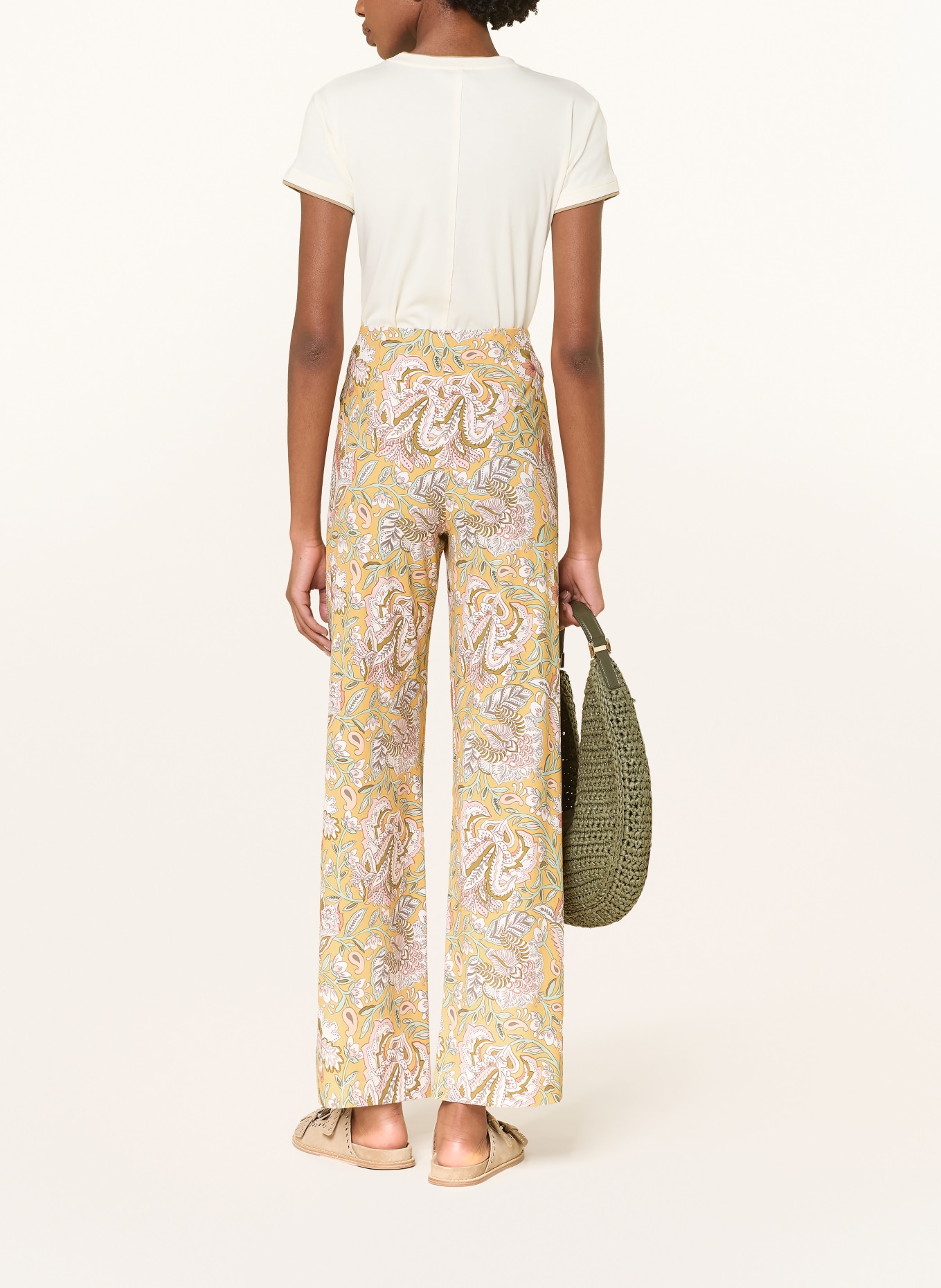 SEDUCTIVE Marlenehose KIMBERLY aus Jersey: DUNKELGELB / DUNKELORANGE / GRÜN