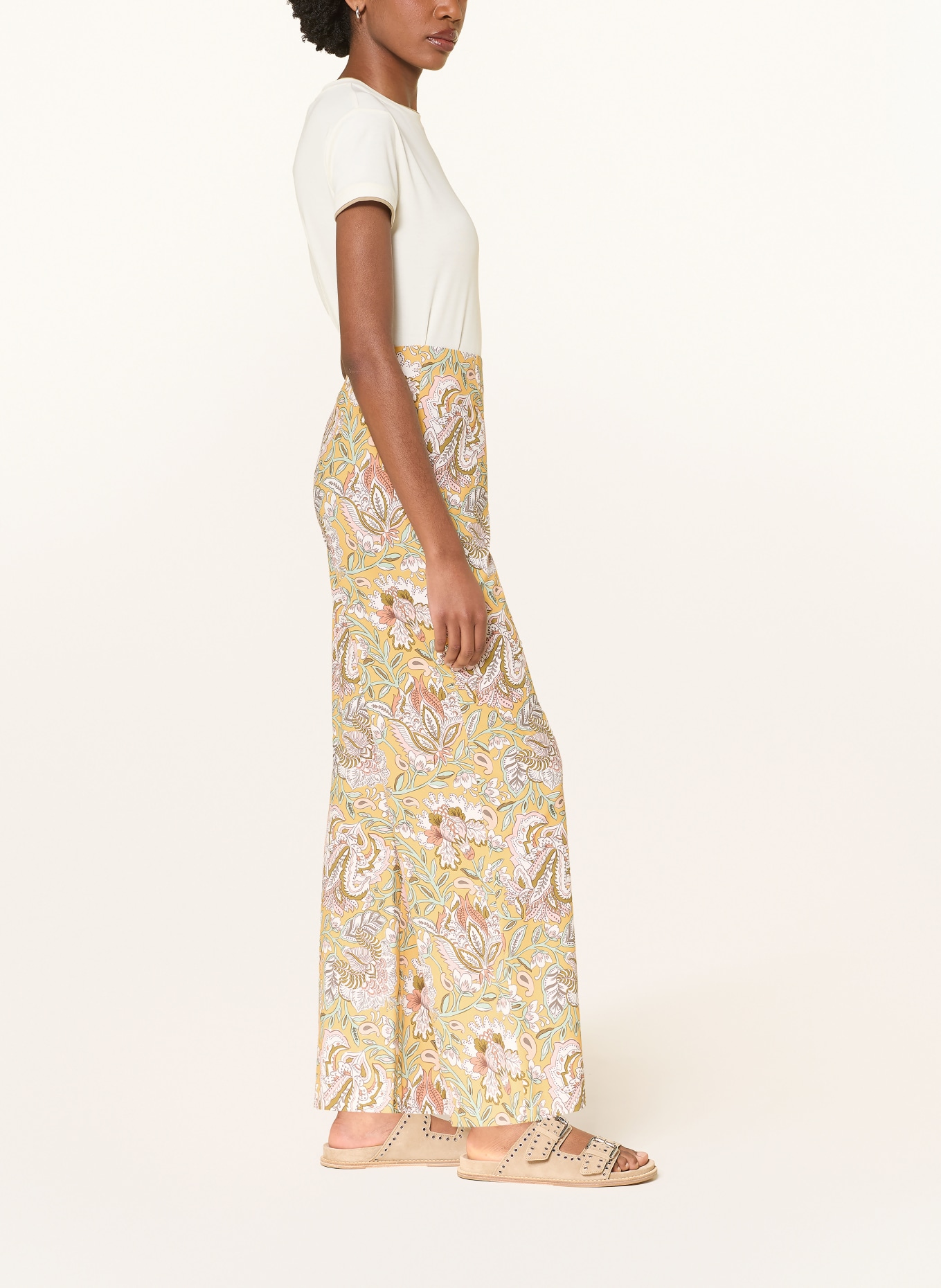 SEDUCTIVE Marlenehose KIMBERLY aus Jersey: DUNKELGELB / DUNKELORANGE / GRÜN