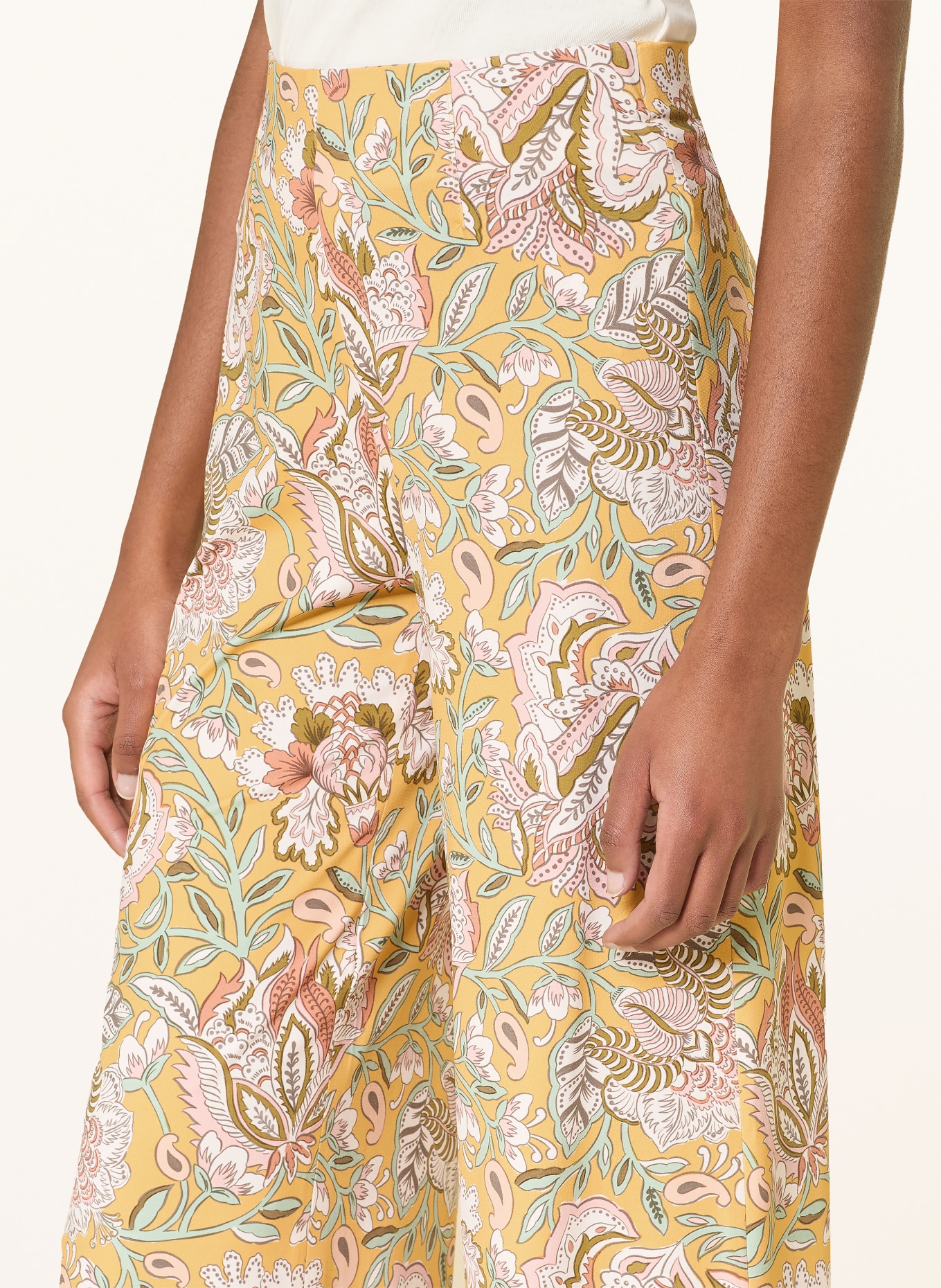 SEDUCTIVE Marlenehose KIMBERLY aus Jersey: DUNKELGELB / DUNKELORANGE / GRÜN