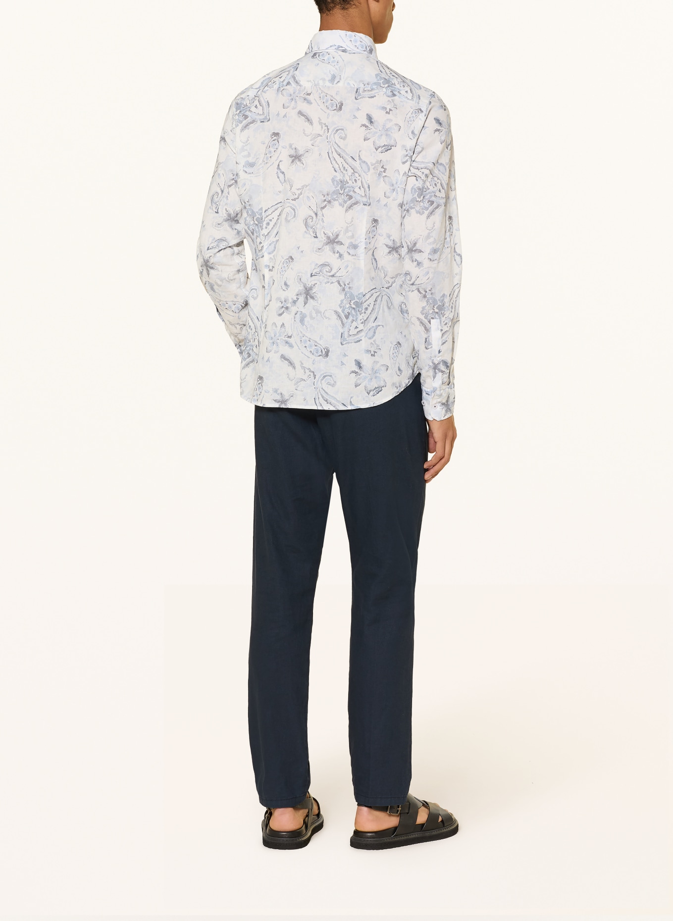 JOOP! Hemd PAI Slim Fit mit Leinen: WEISS / BLAUGRAU / HELLBLAU