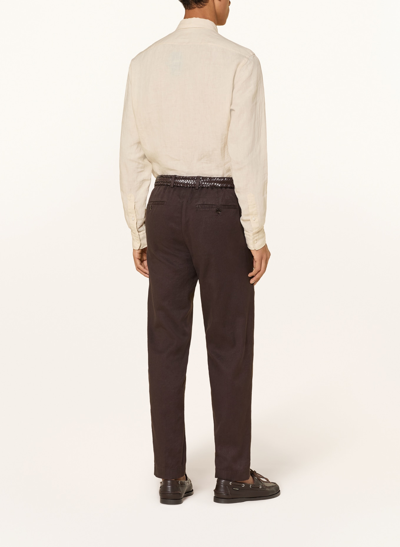 JOOP! RIVER Extra Slim Fit Suit Pants with Linen: 204 Dark Brown 204