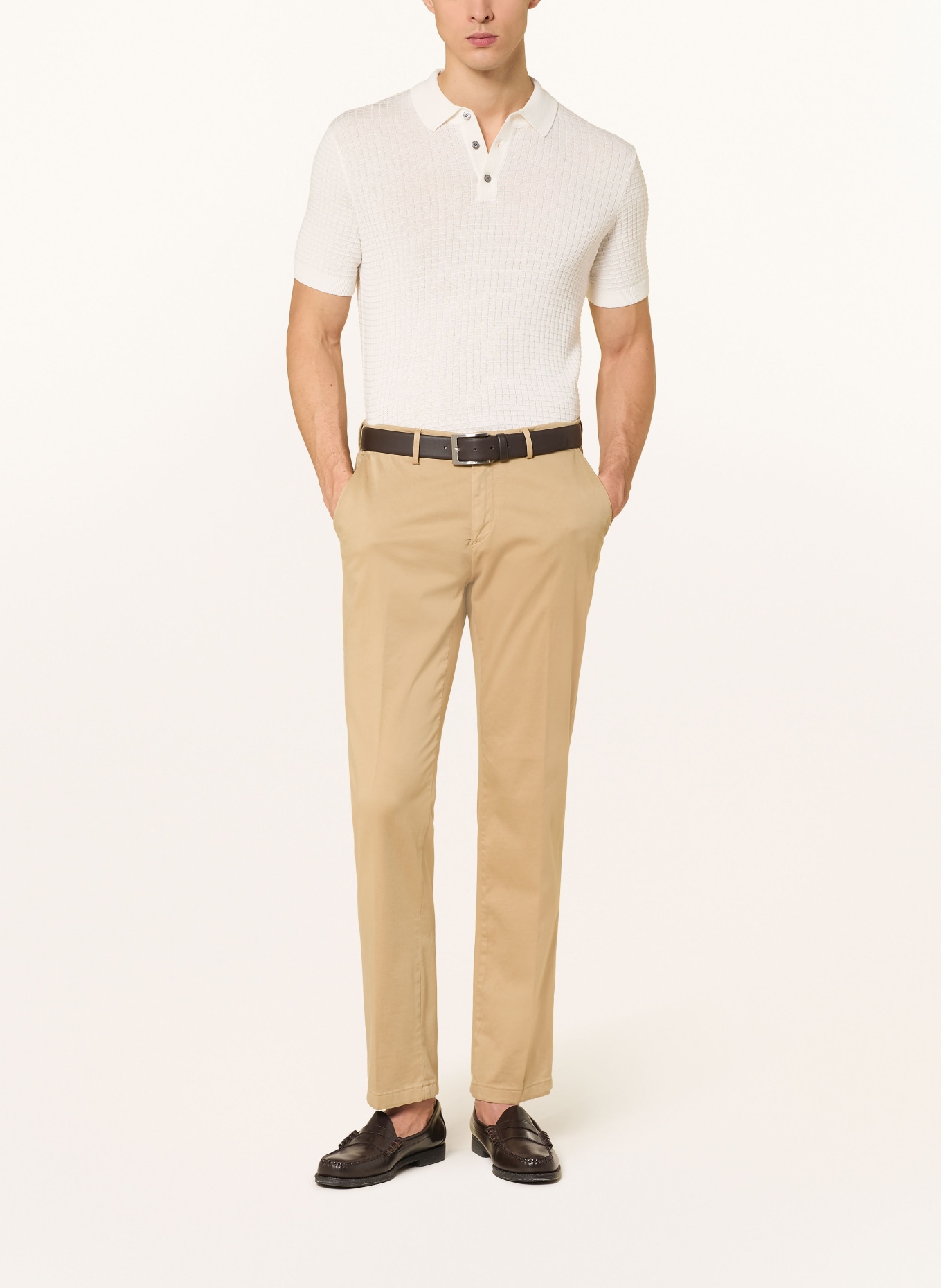 JOOP! Polo en maille: ÉCRU