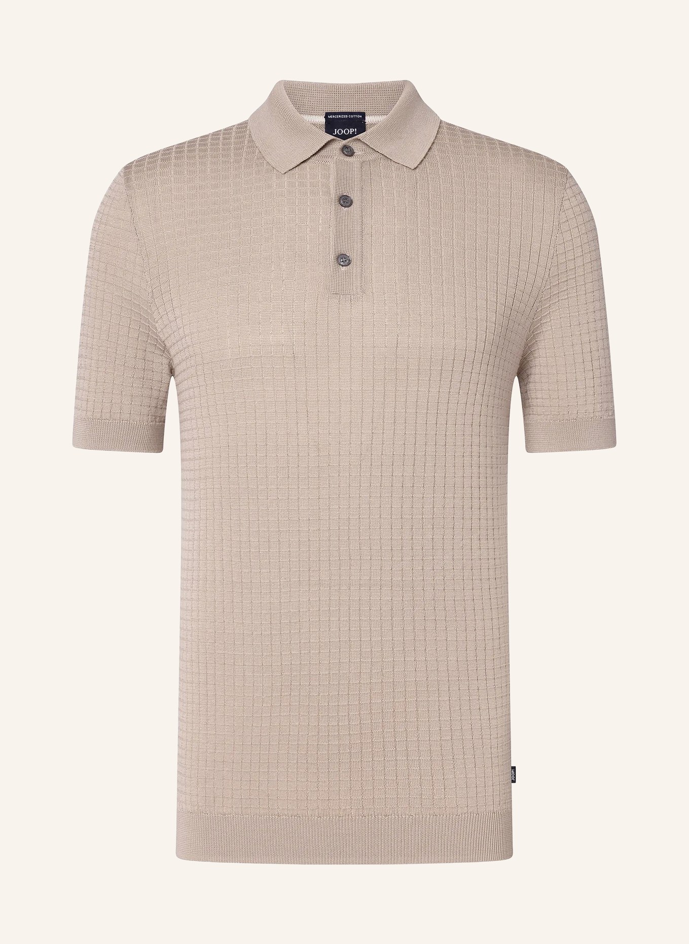 JOOP! knitted polo shirt: BEIGE