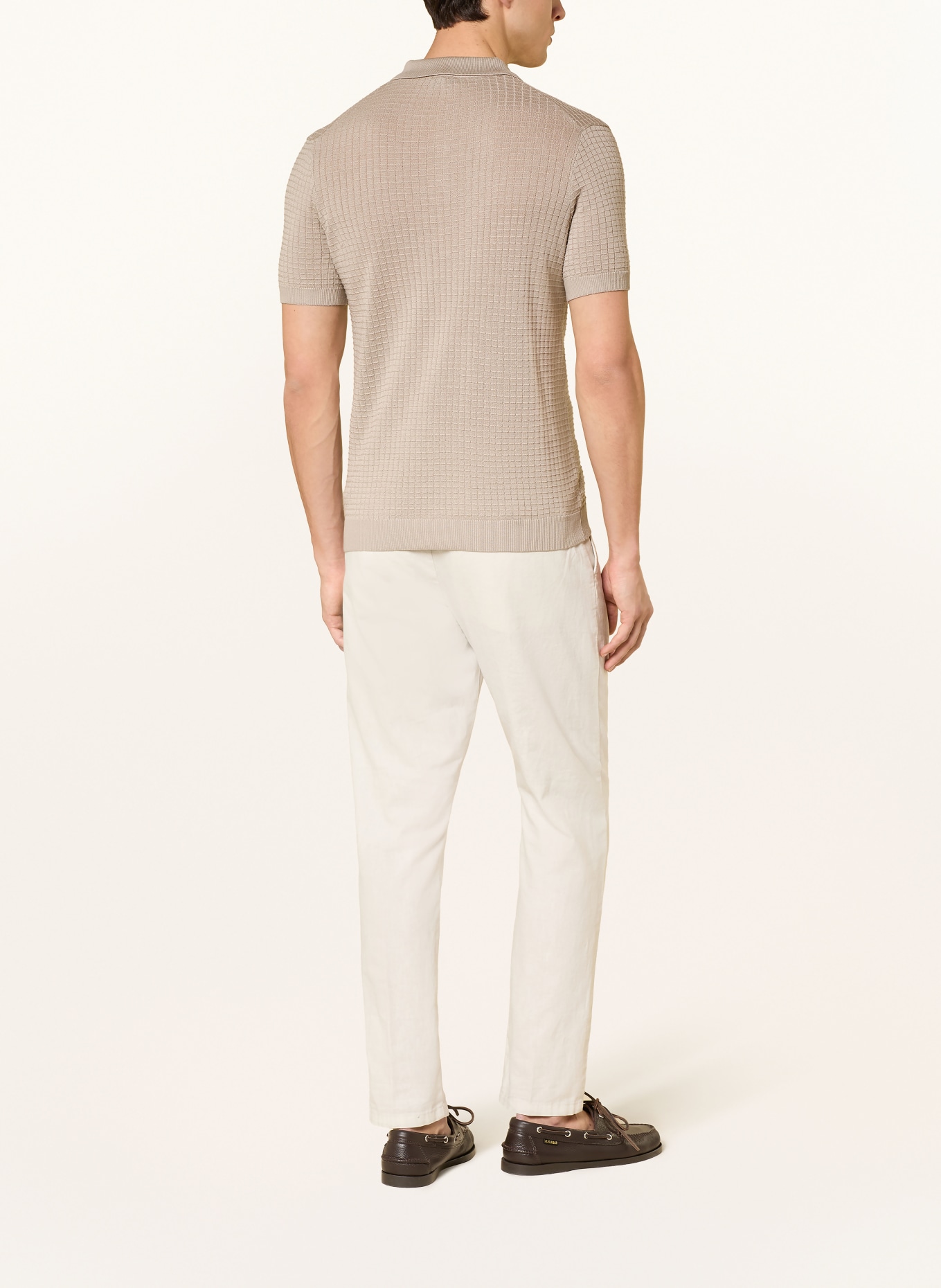 JOOP! knitted polo shirt: BEIGE