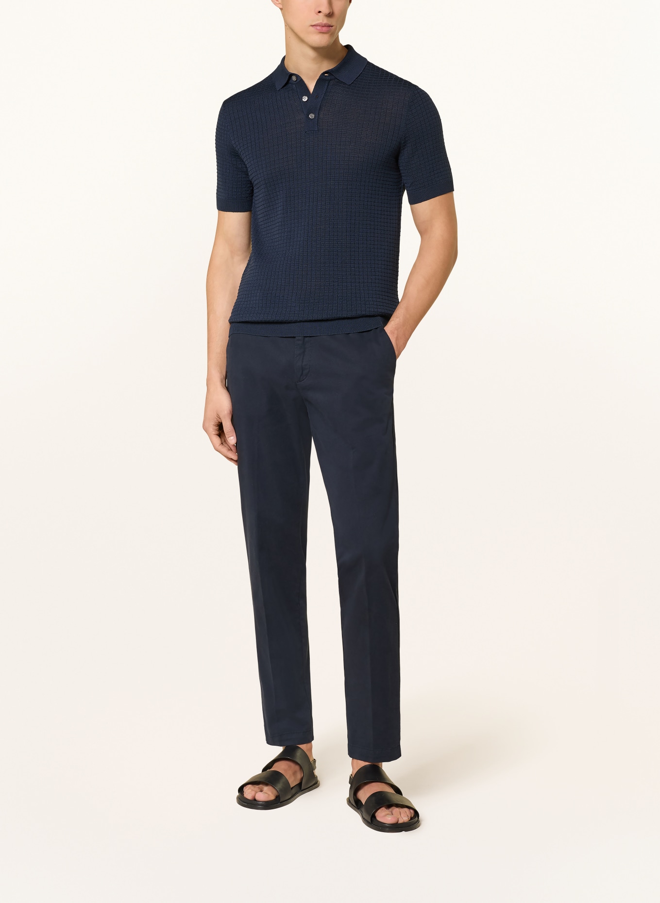 JOOP! Dzianinowa koszulka polo: GRANATOWY