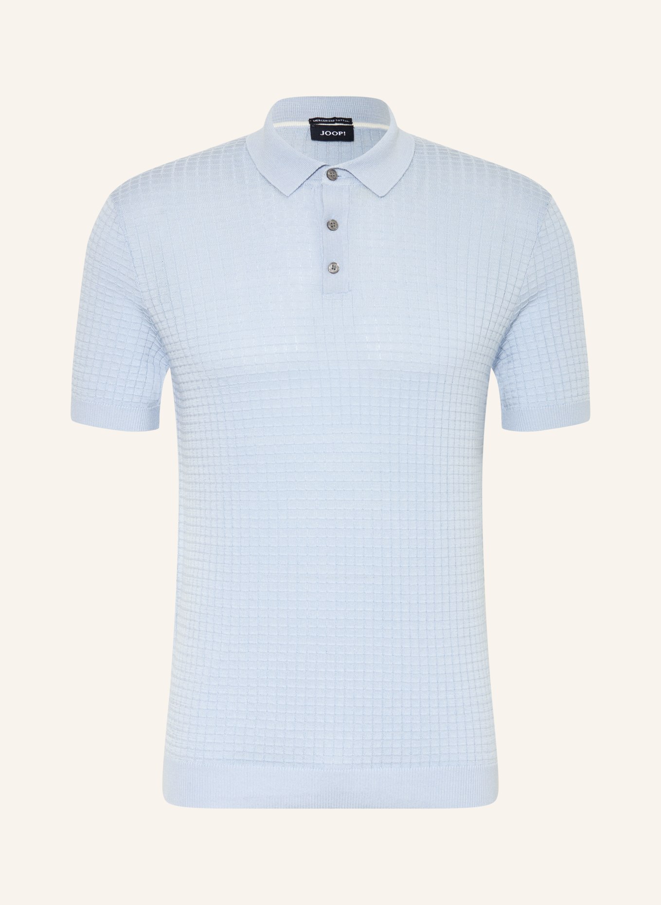 JOOP! Strick-Poloshirt: HELLBLAU