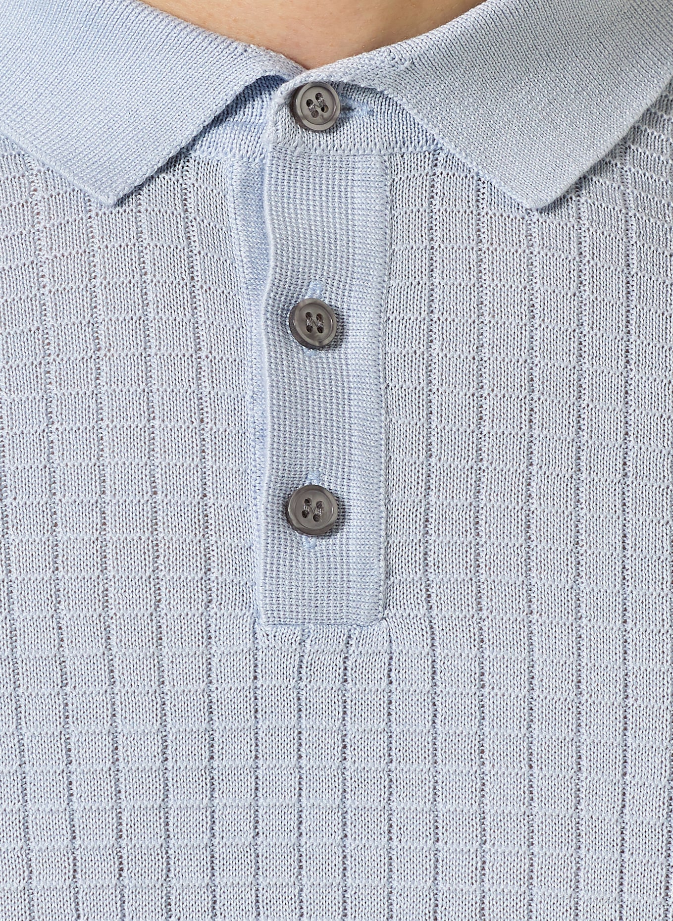 JOOP! Strick-Poloshirt: HELLBLAU