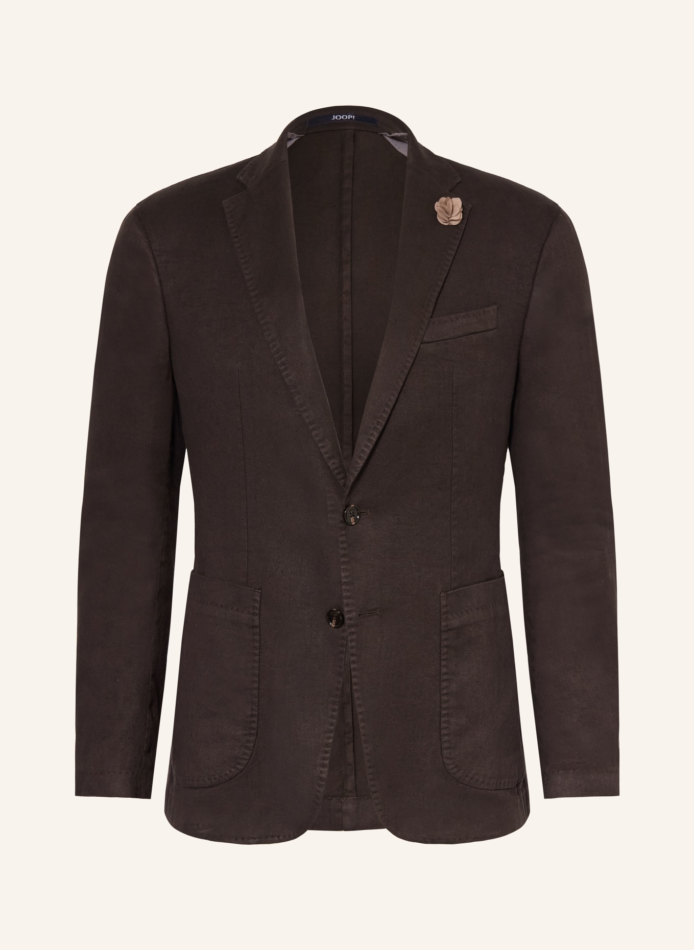 JOOP! HOVEREST Slim Fit Suit Jacket with Linen: 204 Dark Brown 204