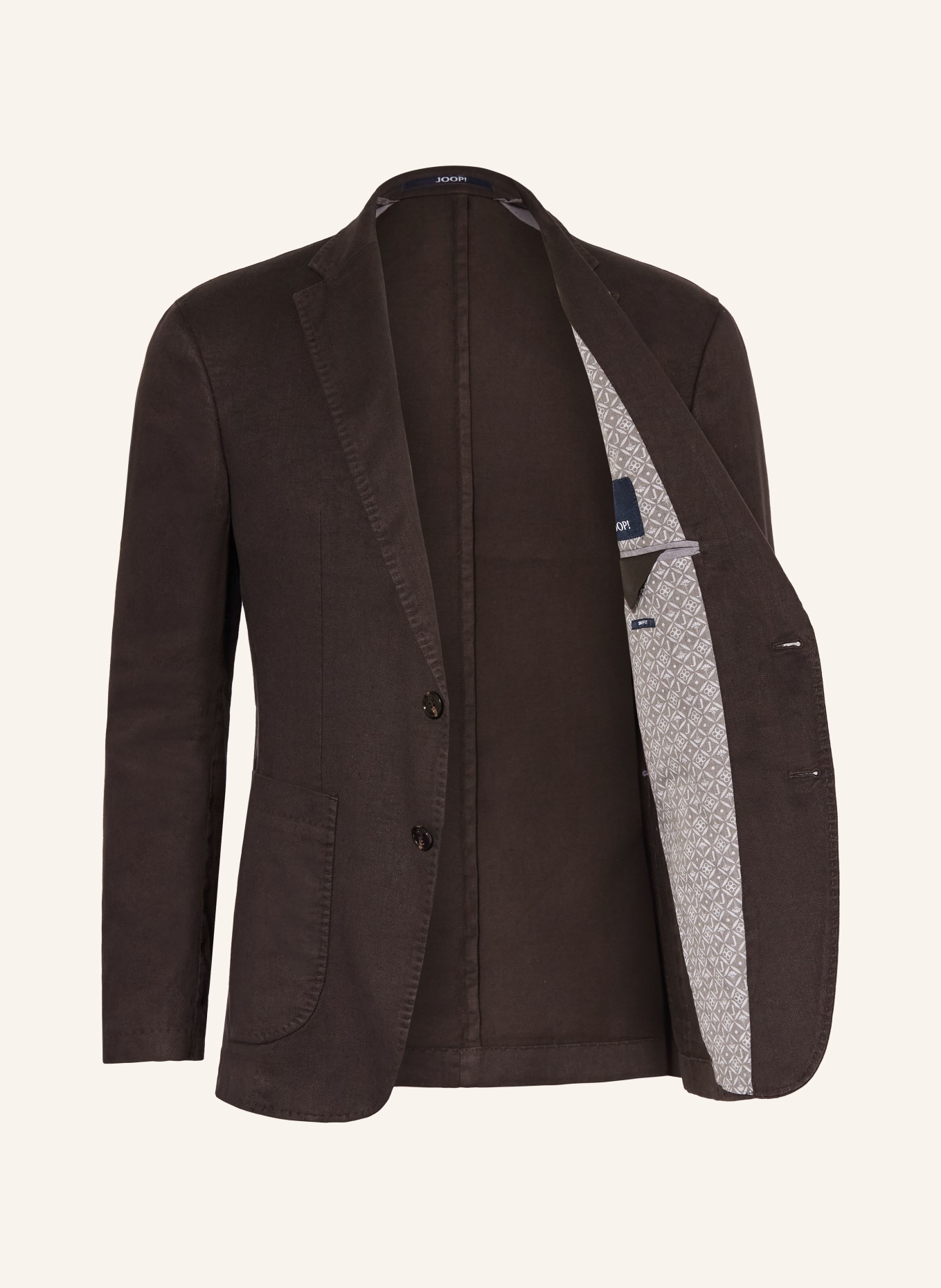 JOOP! HOVEREST Slim Fit Suit Jacket with Linen: 204 Dark Brown 204