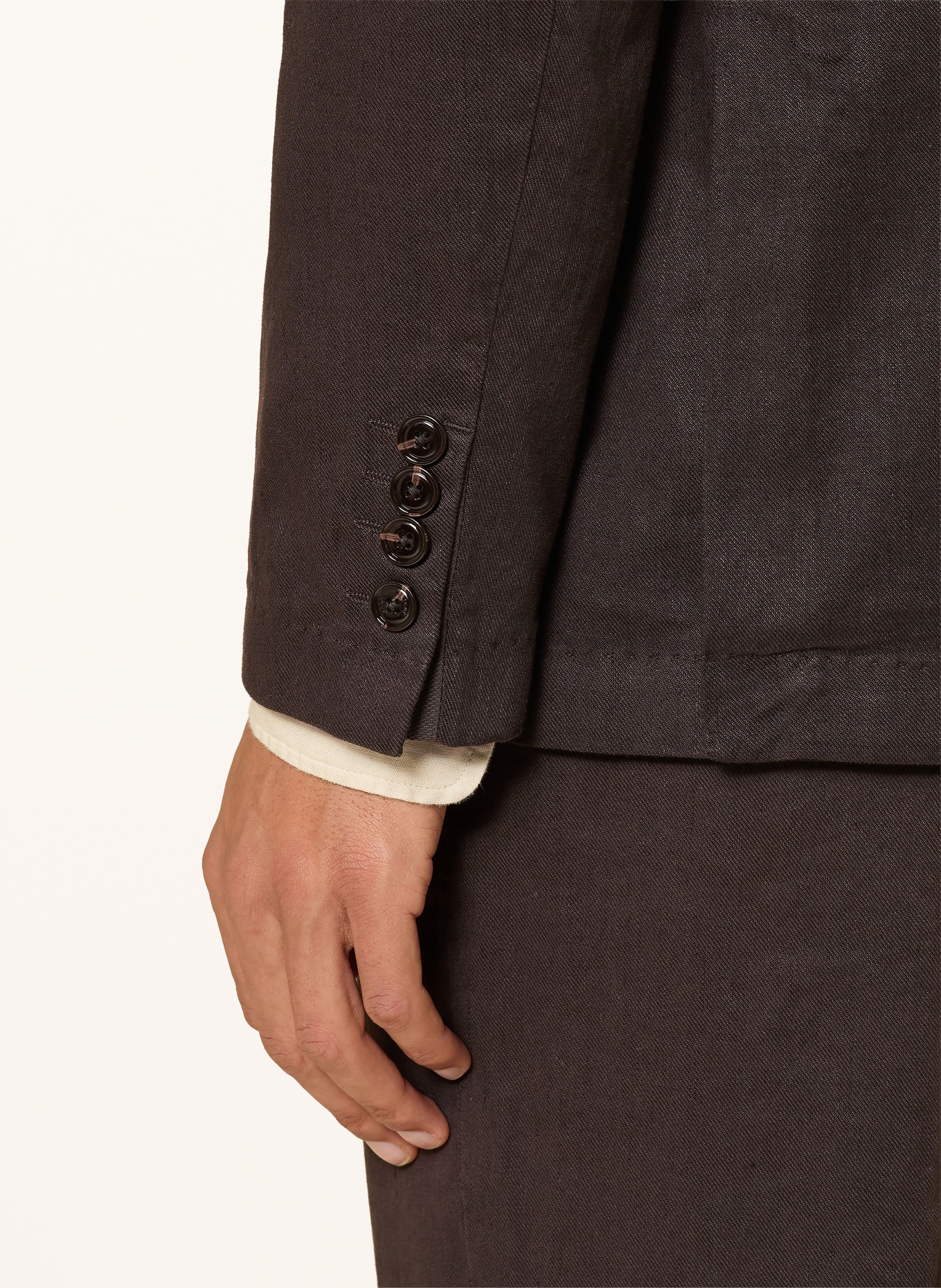 JOOP! HOVEREST Slim Fit Suit Jacket with Linen: 204 Dark Brown 204