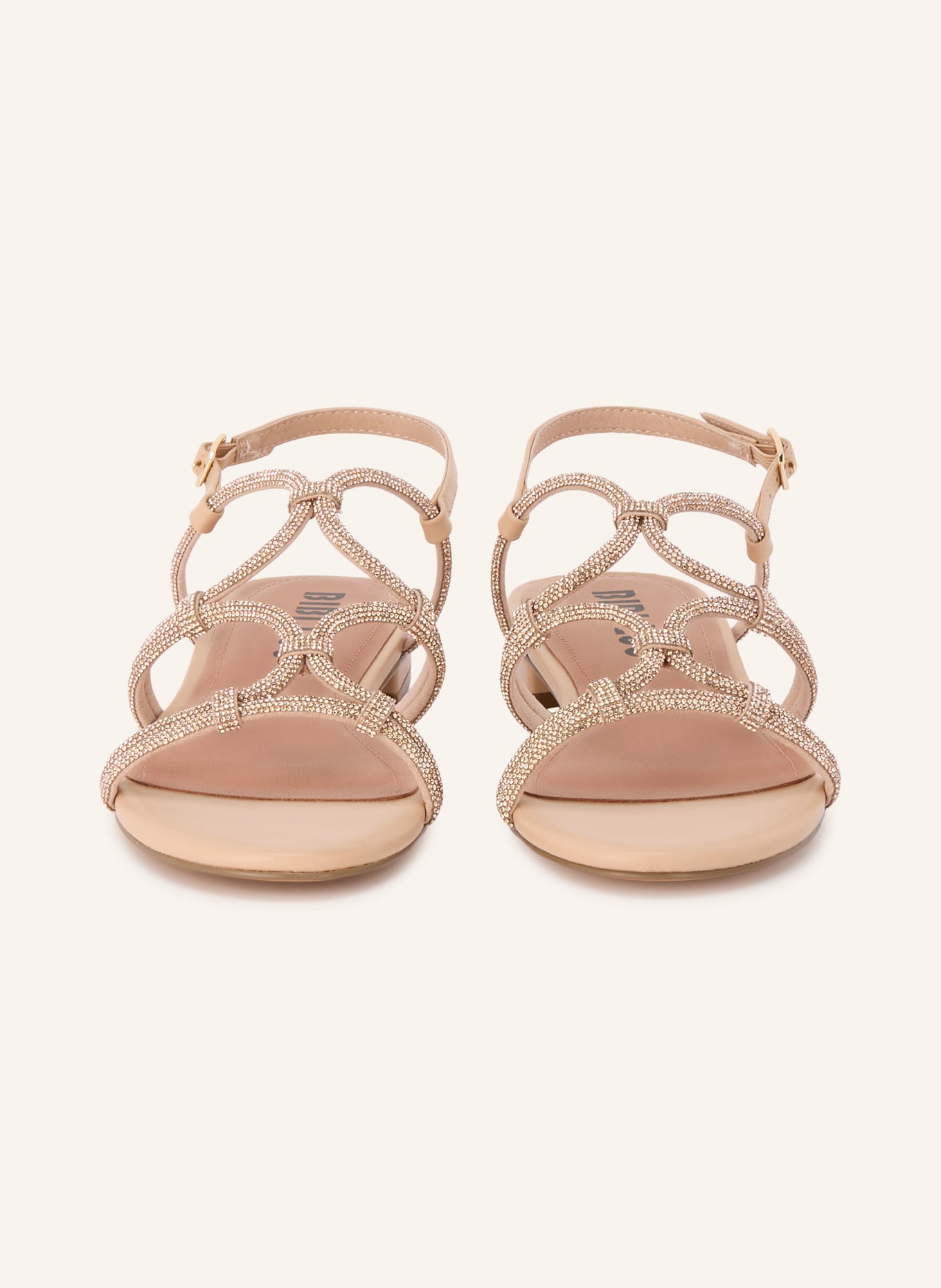 BIBI LOU Sandalen QUAIL mit Schmucksteinen: BEIGE / ROSÉGOLD / GOLD