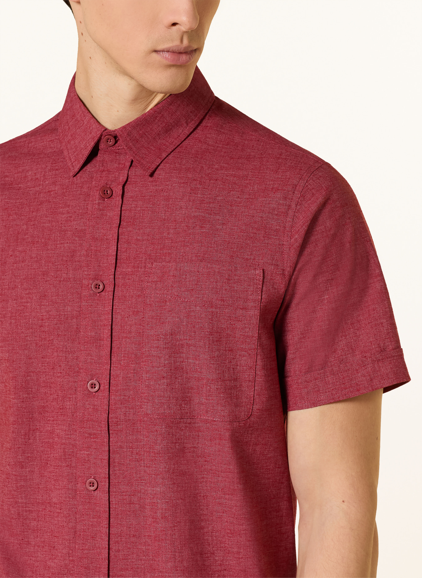 me°ru' Koszula outdoorowa VALENCE: CIEMNOCZERWONY