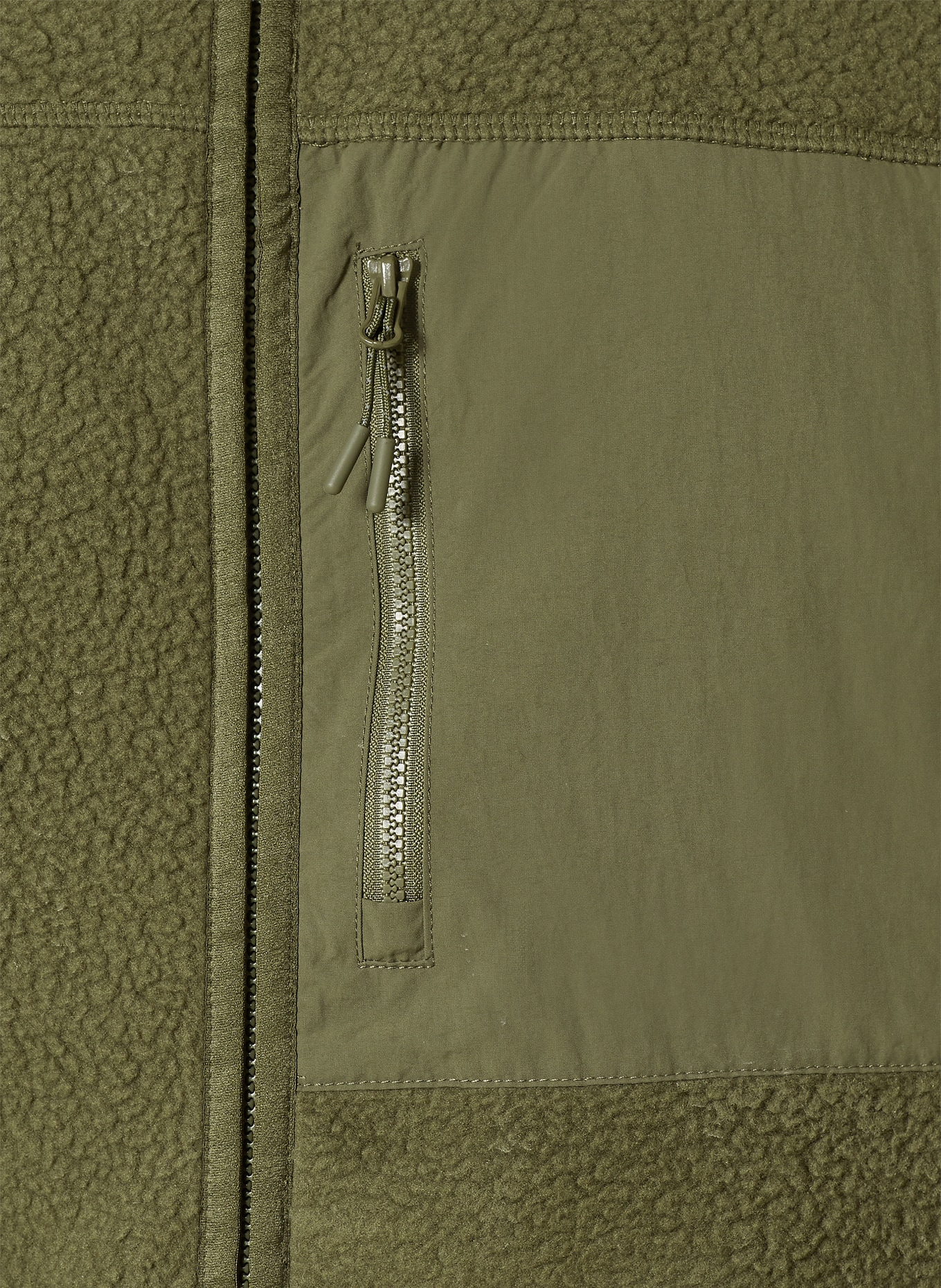 me°ru' Kamizelka z futerka pluszowego BOBIGNY V: OLIWKOWY