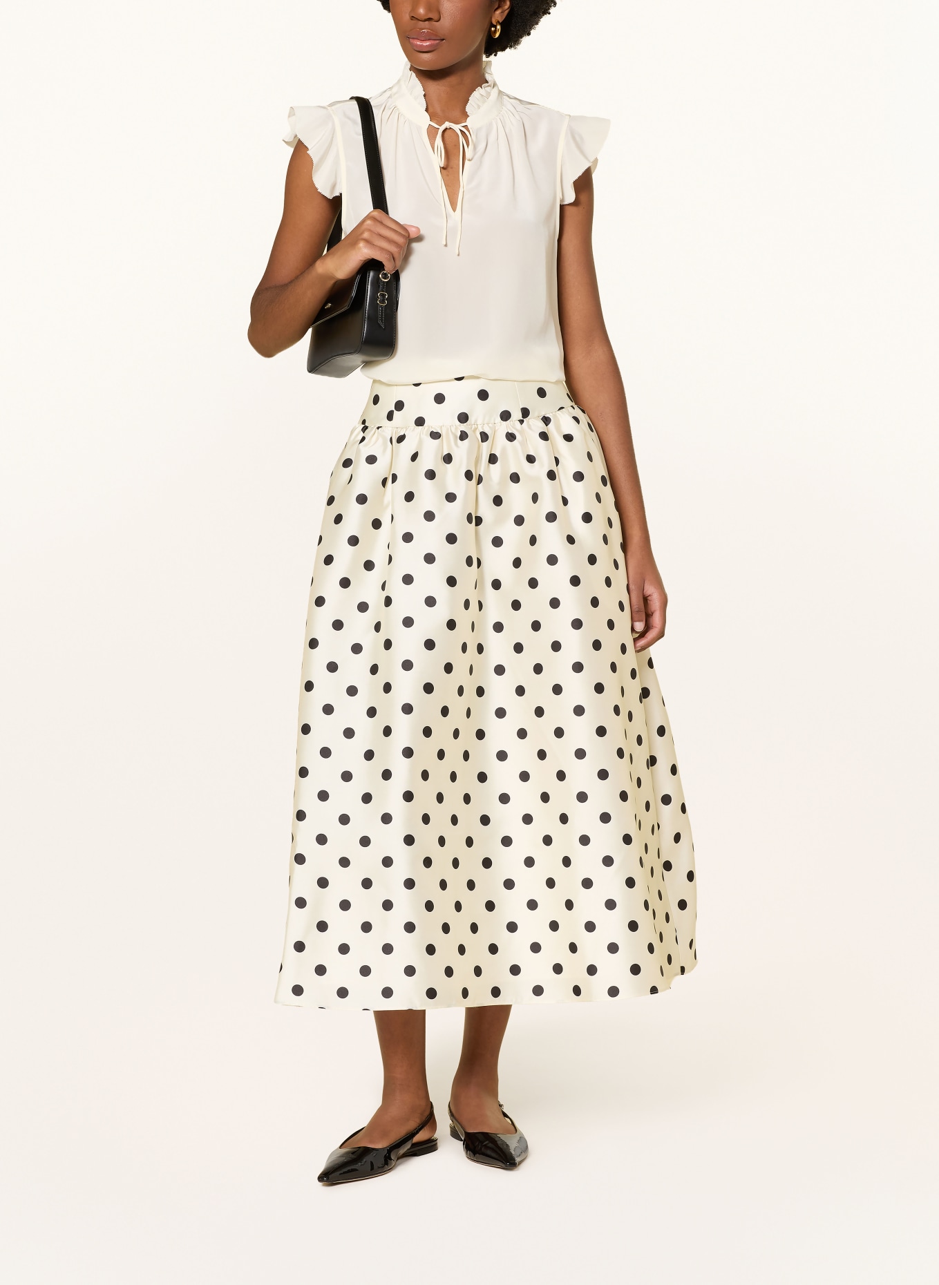 Alcidia da Veiga jupe: CRÈME / NOIR