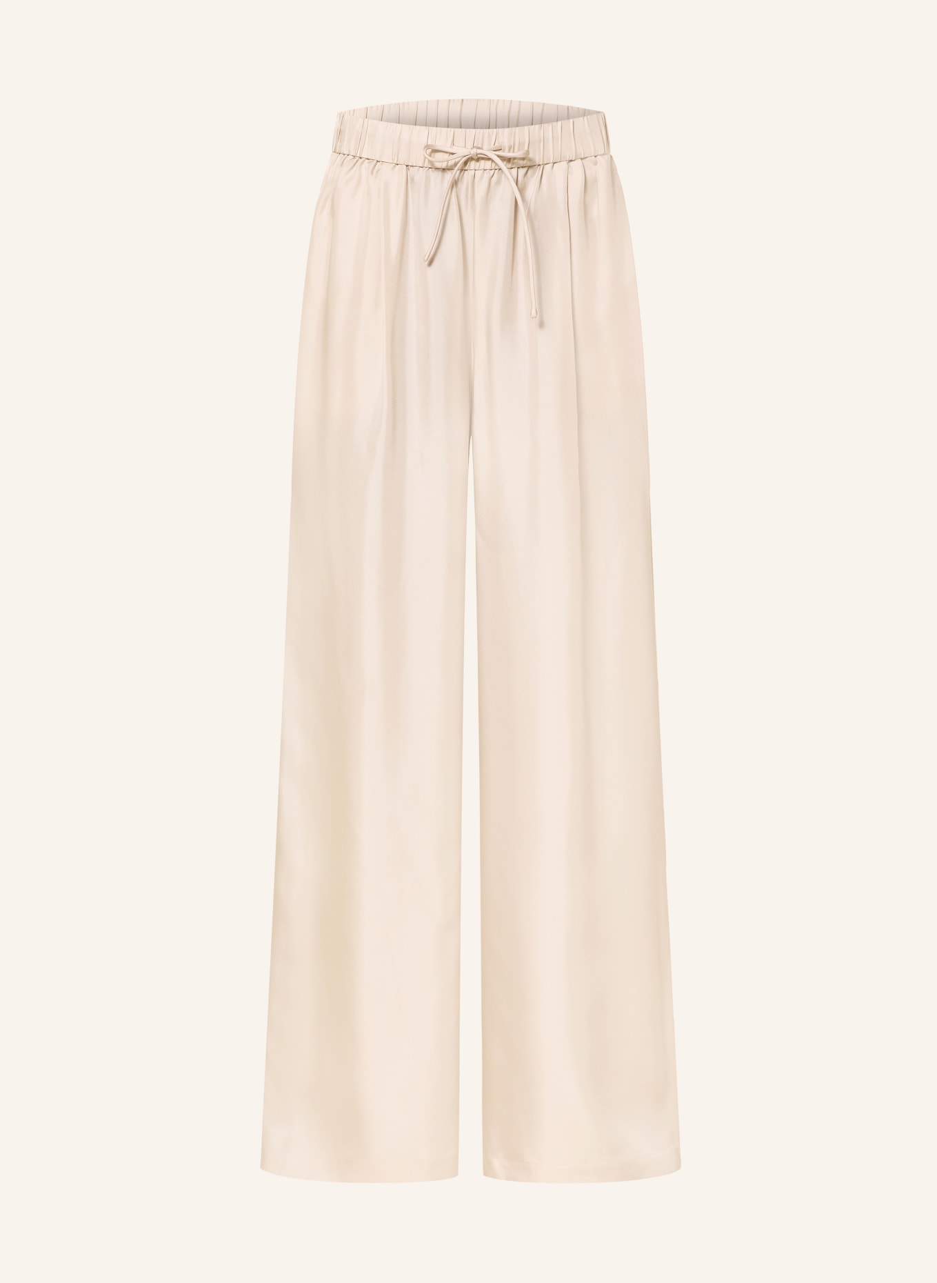 Alcidia da Veiga Silk flared pants: ECRU