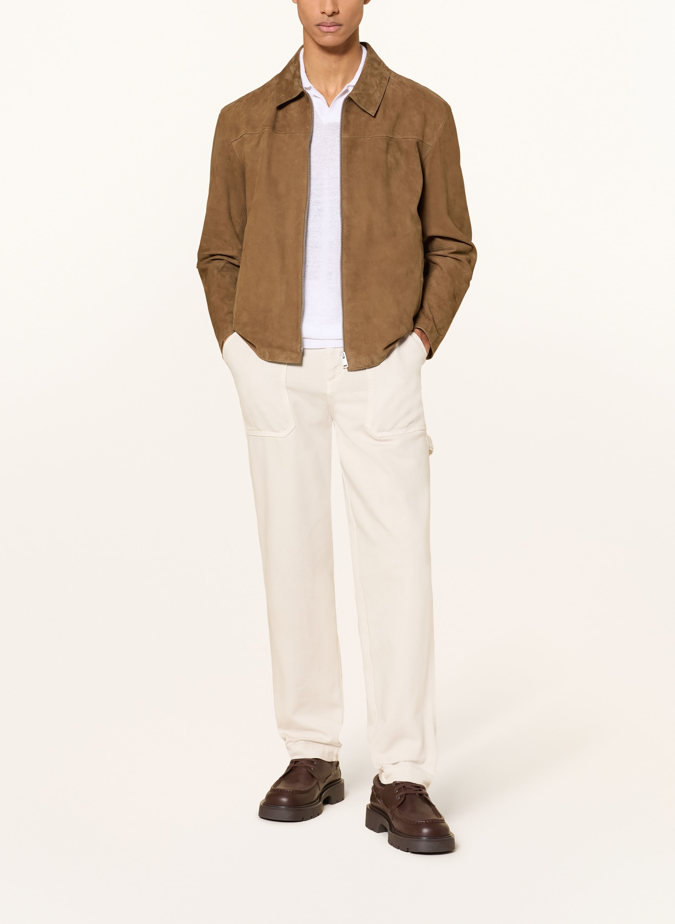 ARMA HARDIN leather jacket: BROWN