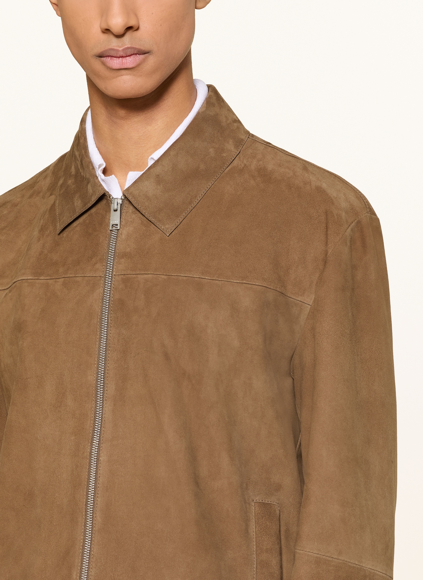 ARMA HARDIN leather jacket: BROWN