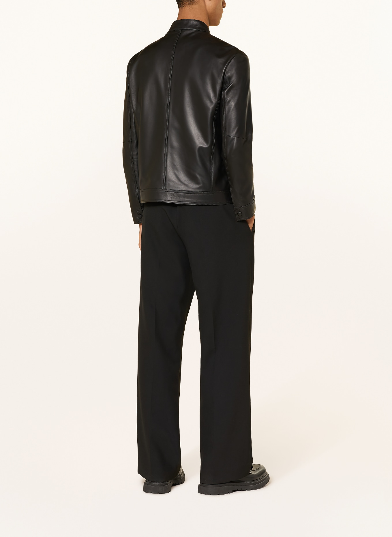 ARMA Veste en cuir RYU: NOIR