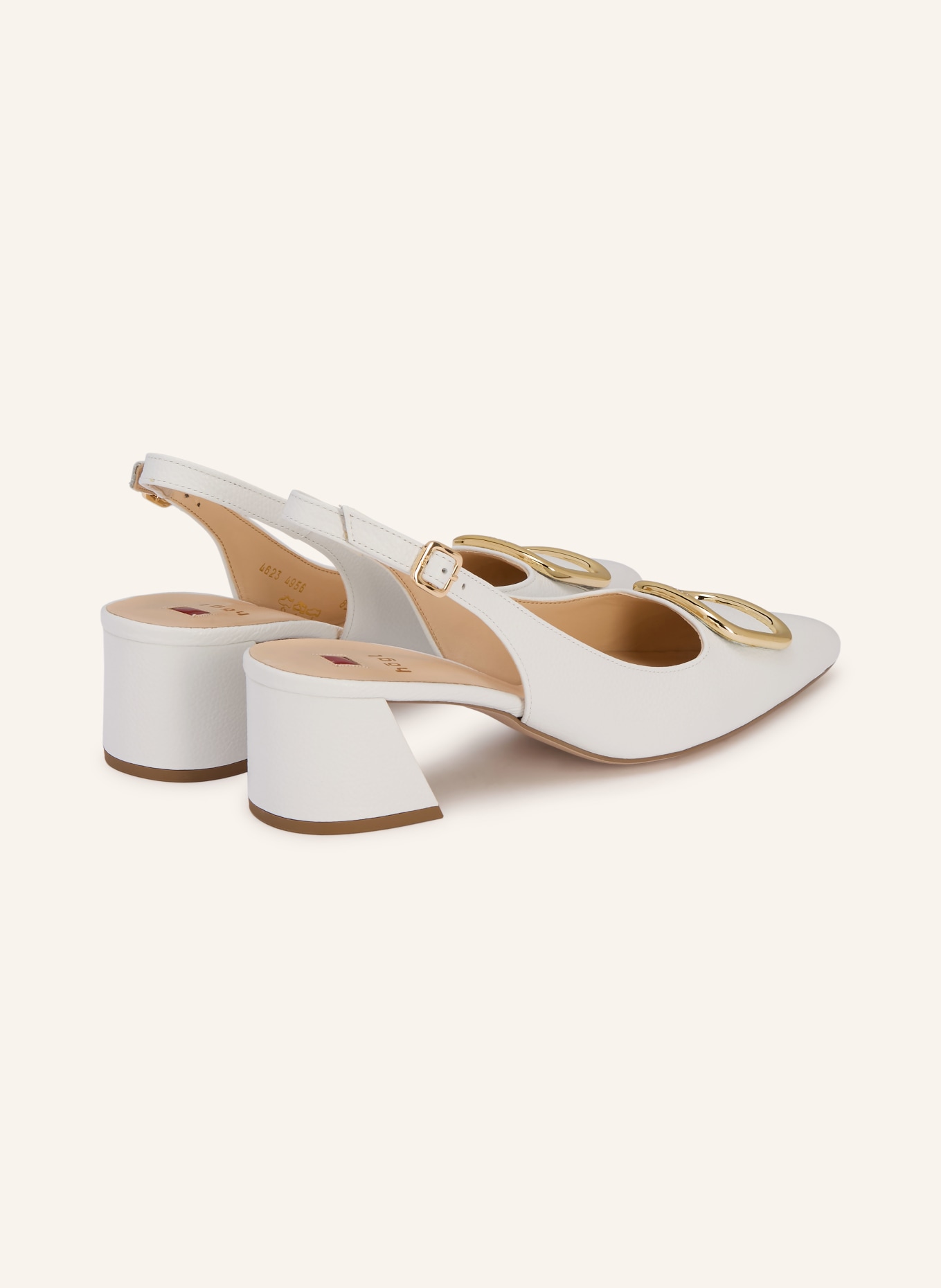 Högl Escarpins à bride: BLANC / OR