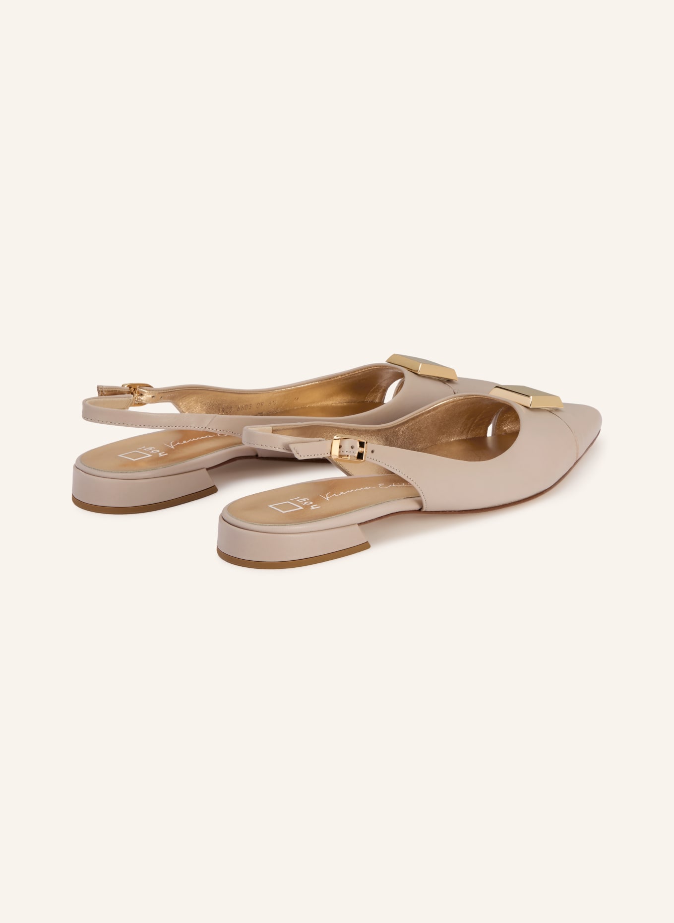 Högl Slingballerinas SIMONE mit Cut-outs: BEIGE / GOLD