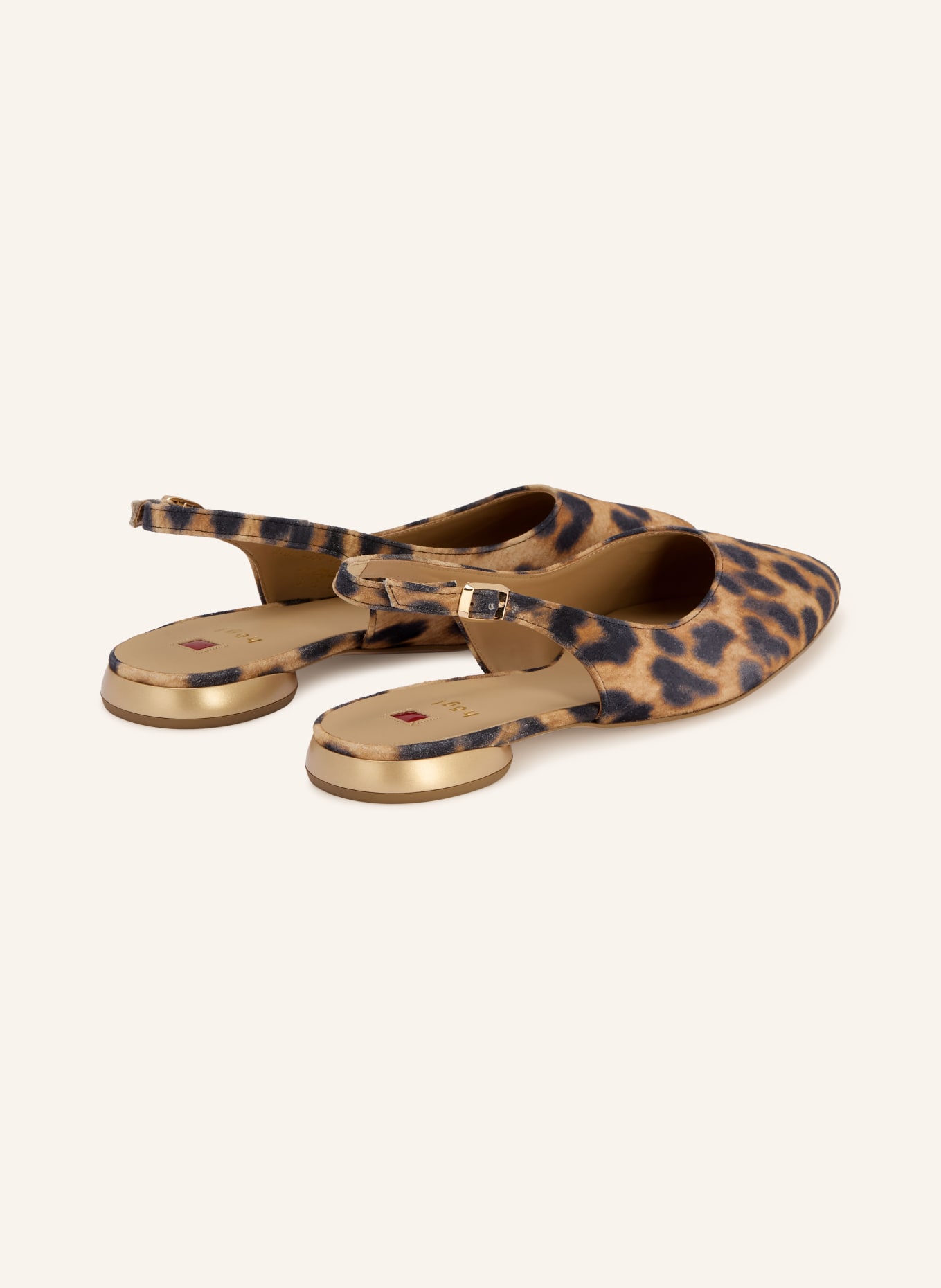 Högl Slingballerina's: BEIGE / BRUIN