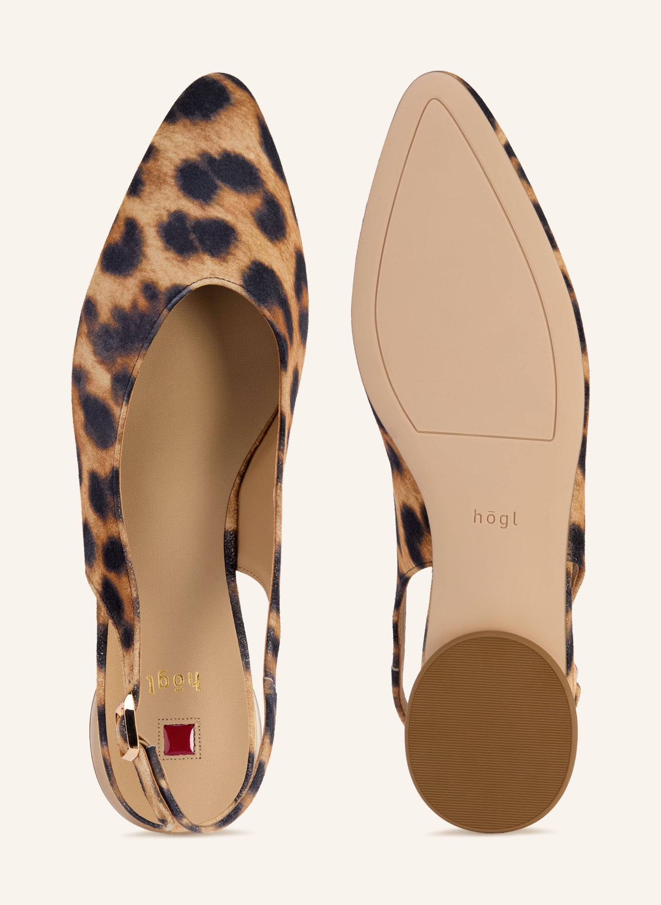 Högl Slingballerina's: BEIGE / BRUIN