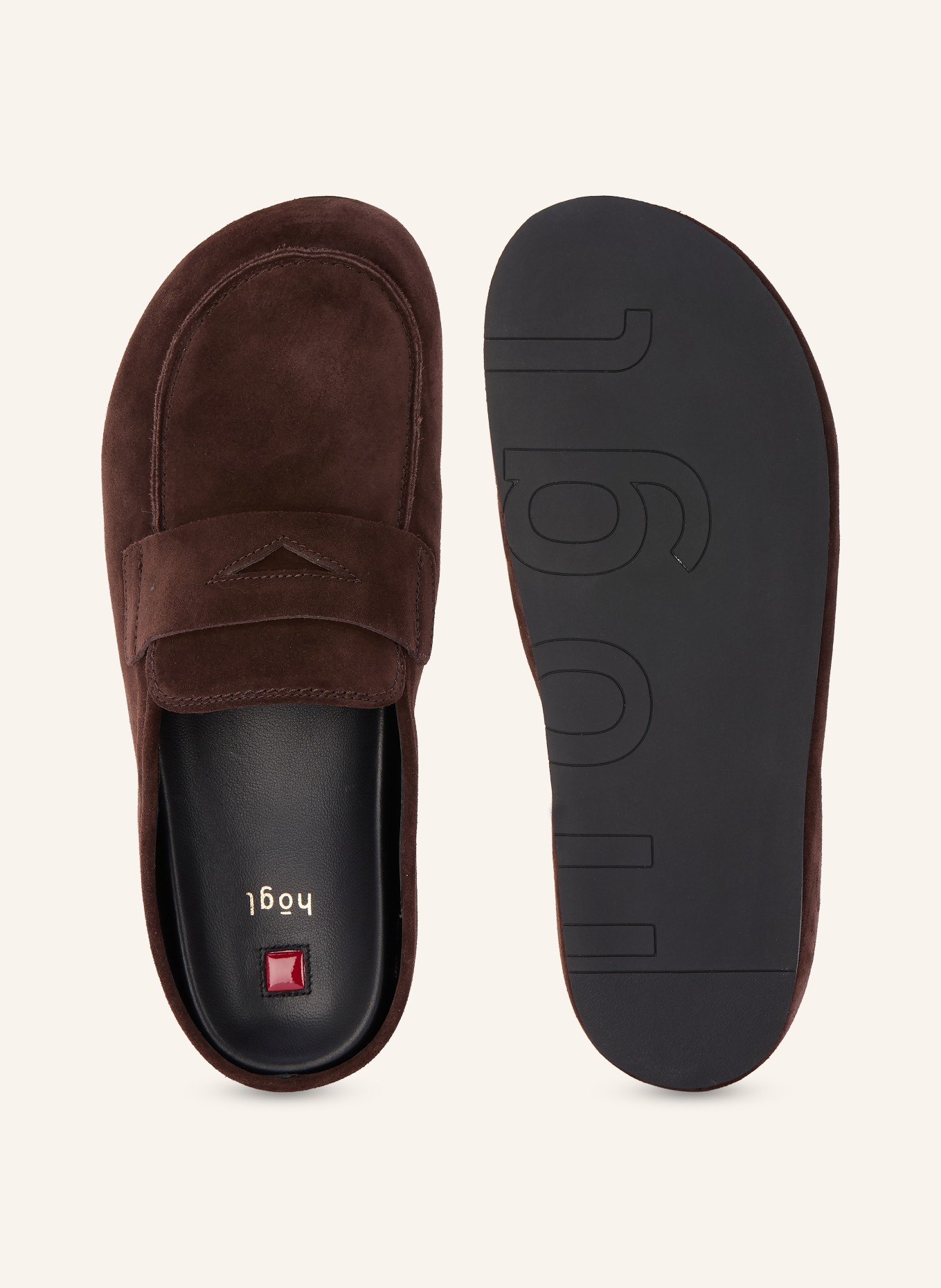 Högl mules: MARRON FONCÉ