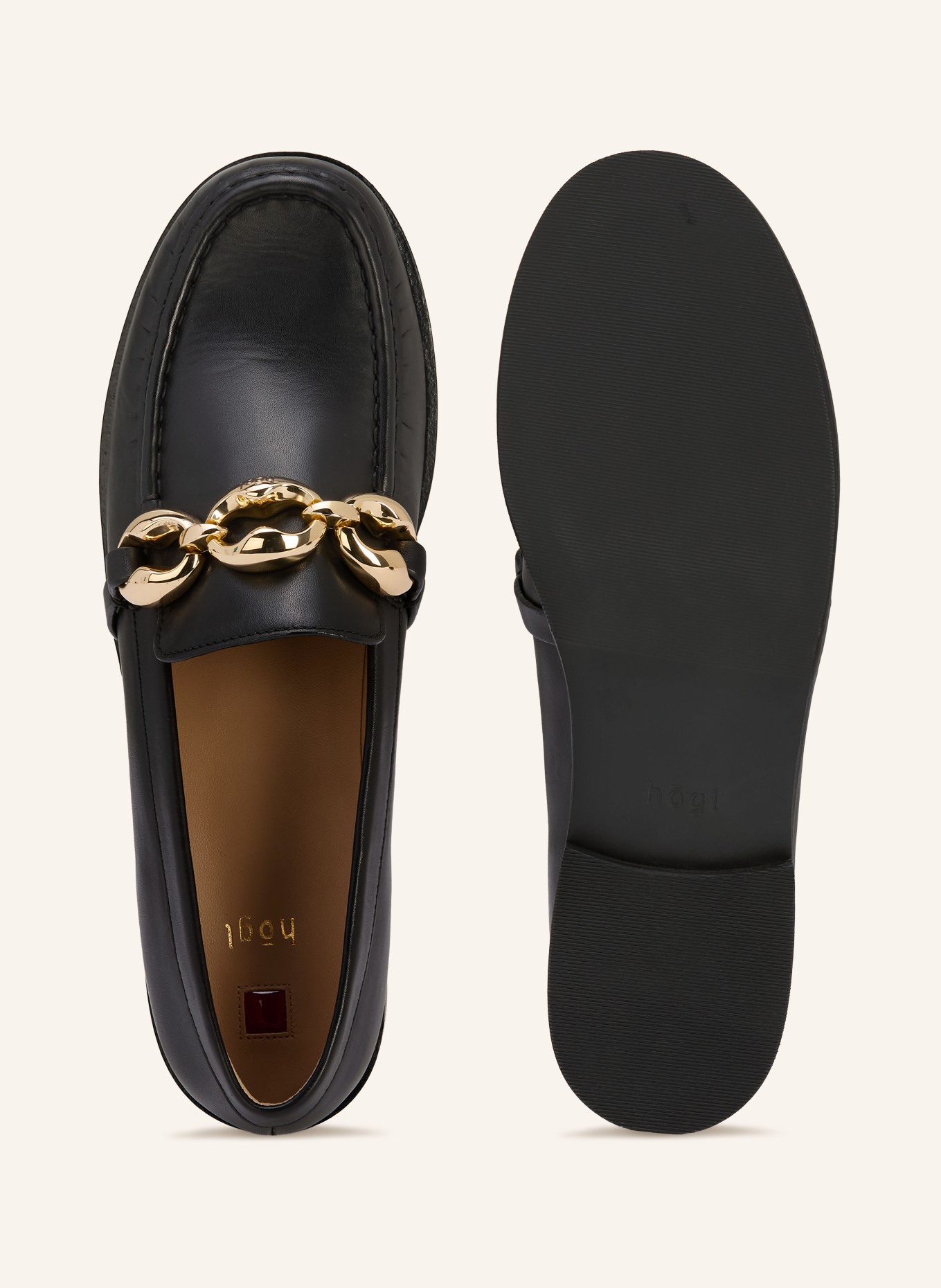 Högl Loafer: SCHWARZ / GOLD