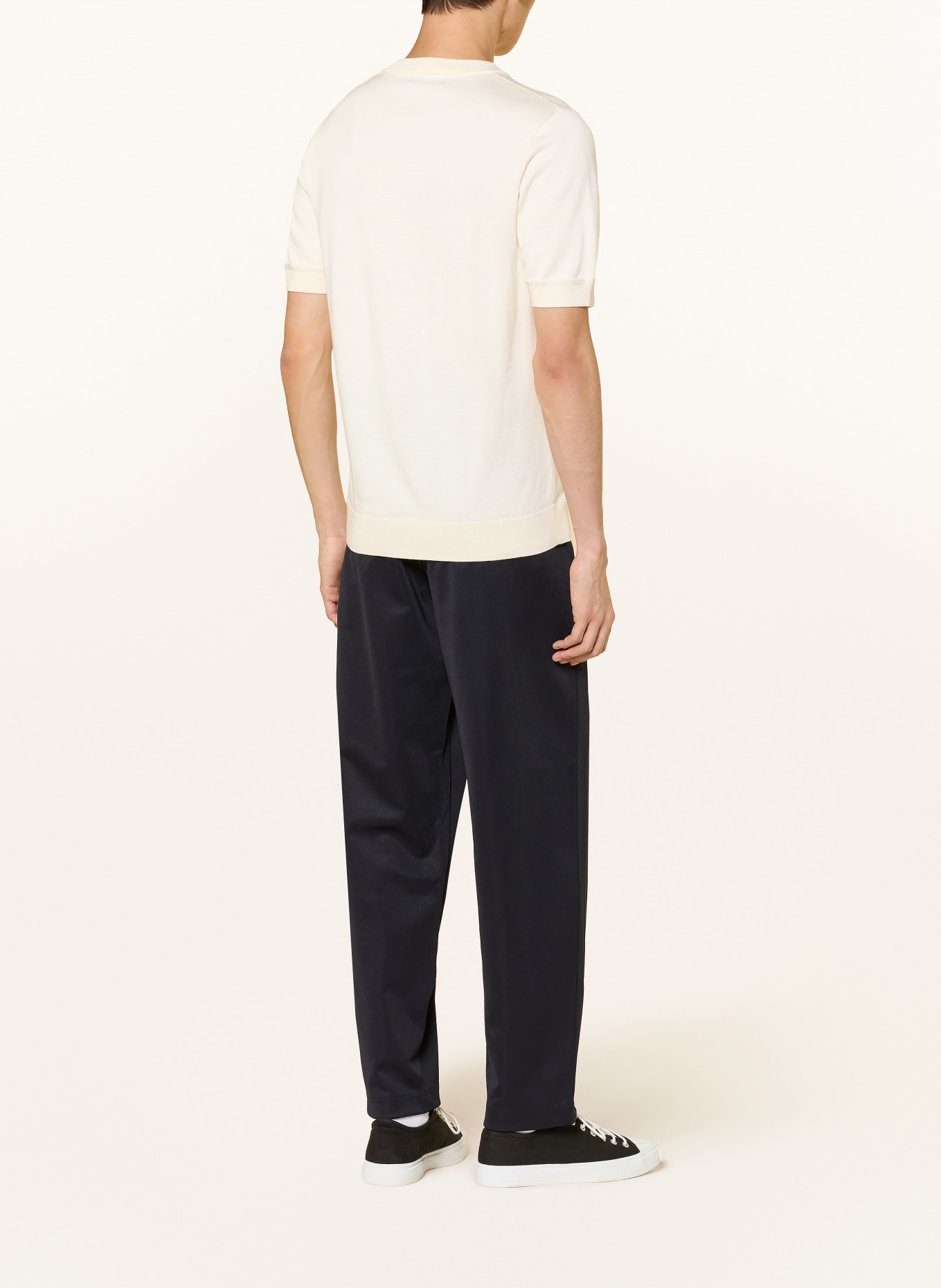 FRED PERRY T-Shirt: ECRU / SCHWARZ