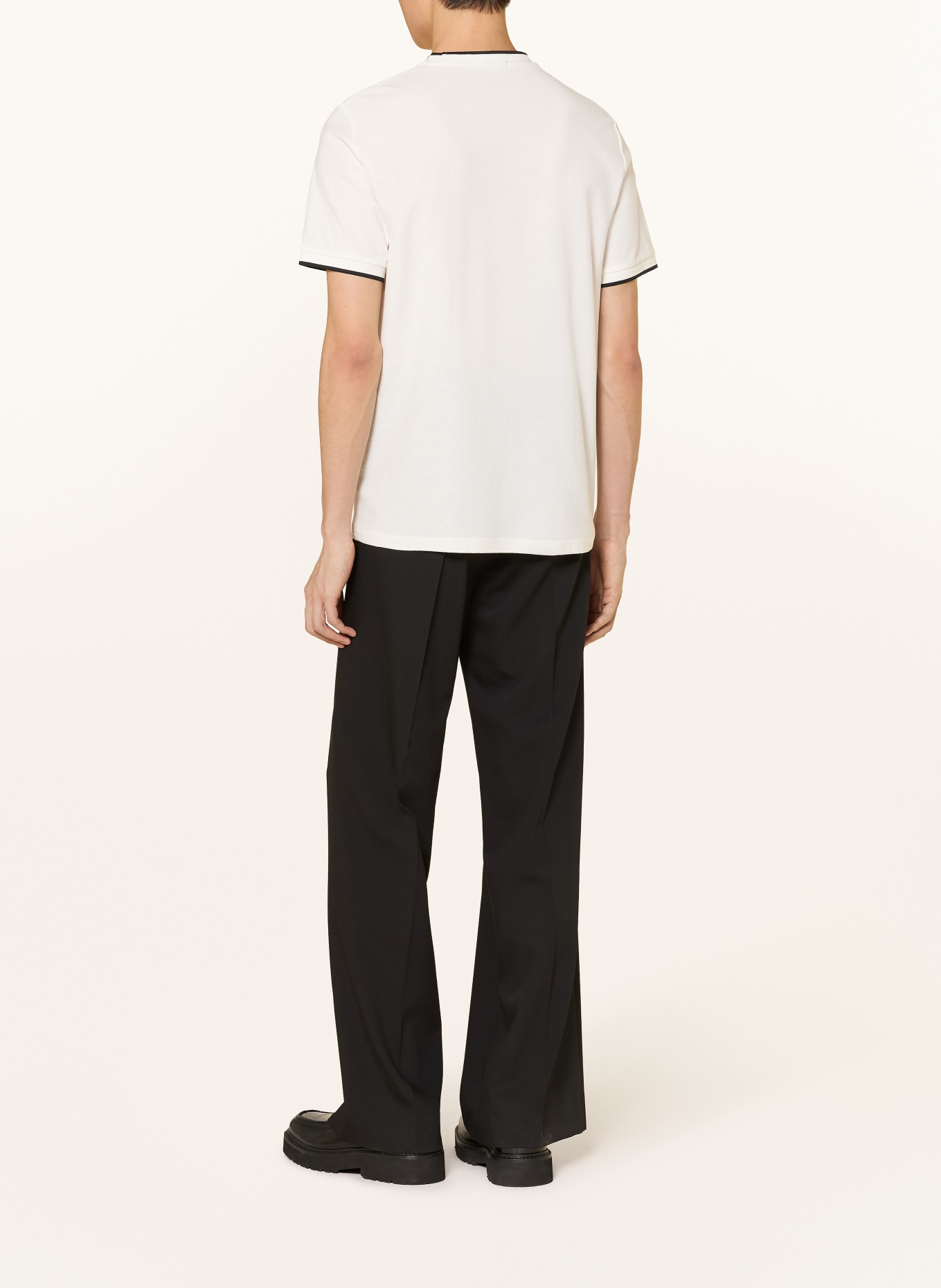 FRED PERRY T-Shirt: WEISS / SCHWARZ