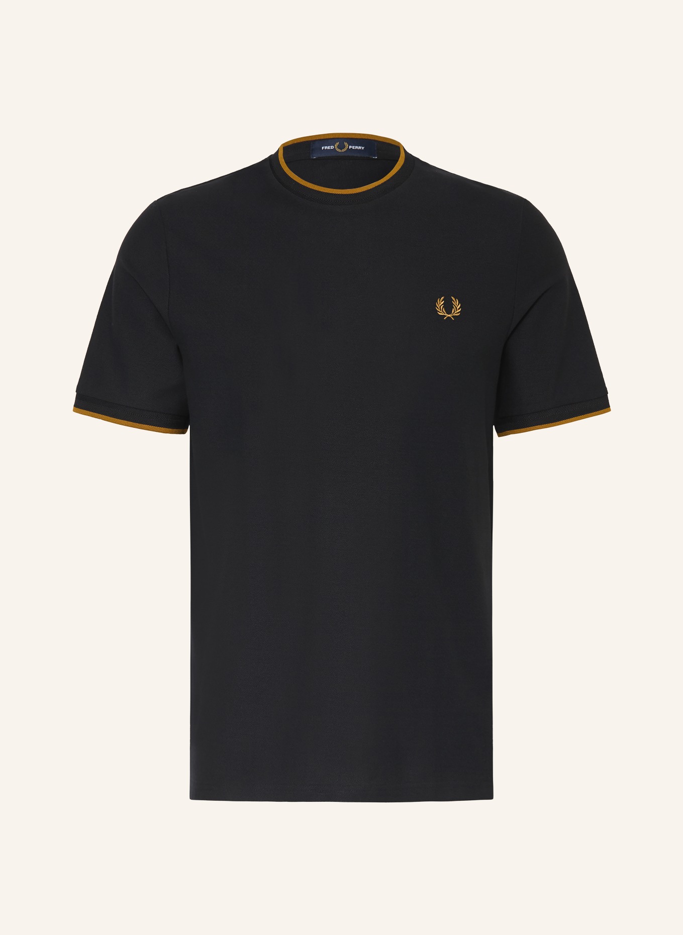 FRED PERRY T-Shirt: SCHWARZ / BRAUN