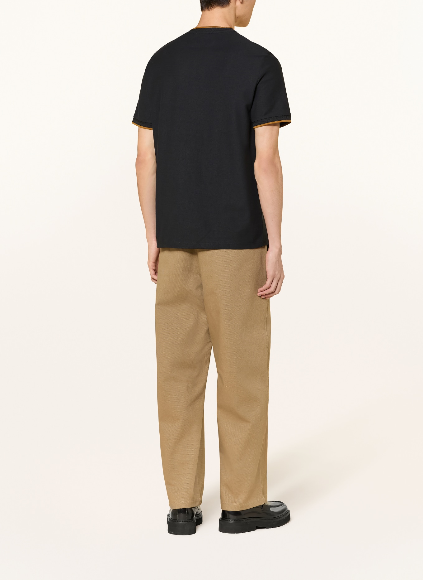 FRED PERRY T-Shirt: SCHWARZ / BRAUN