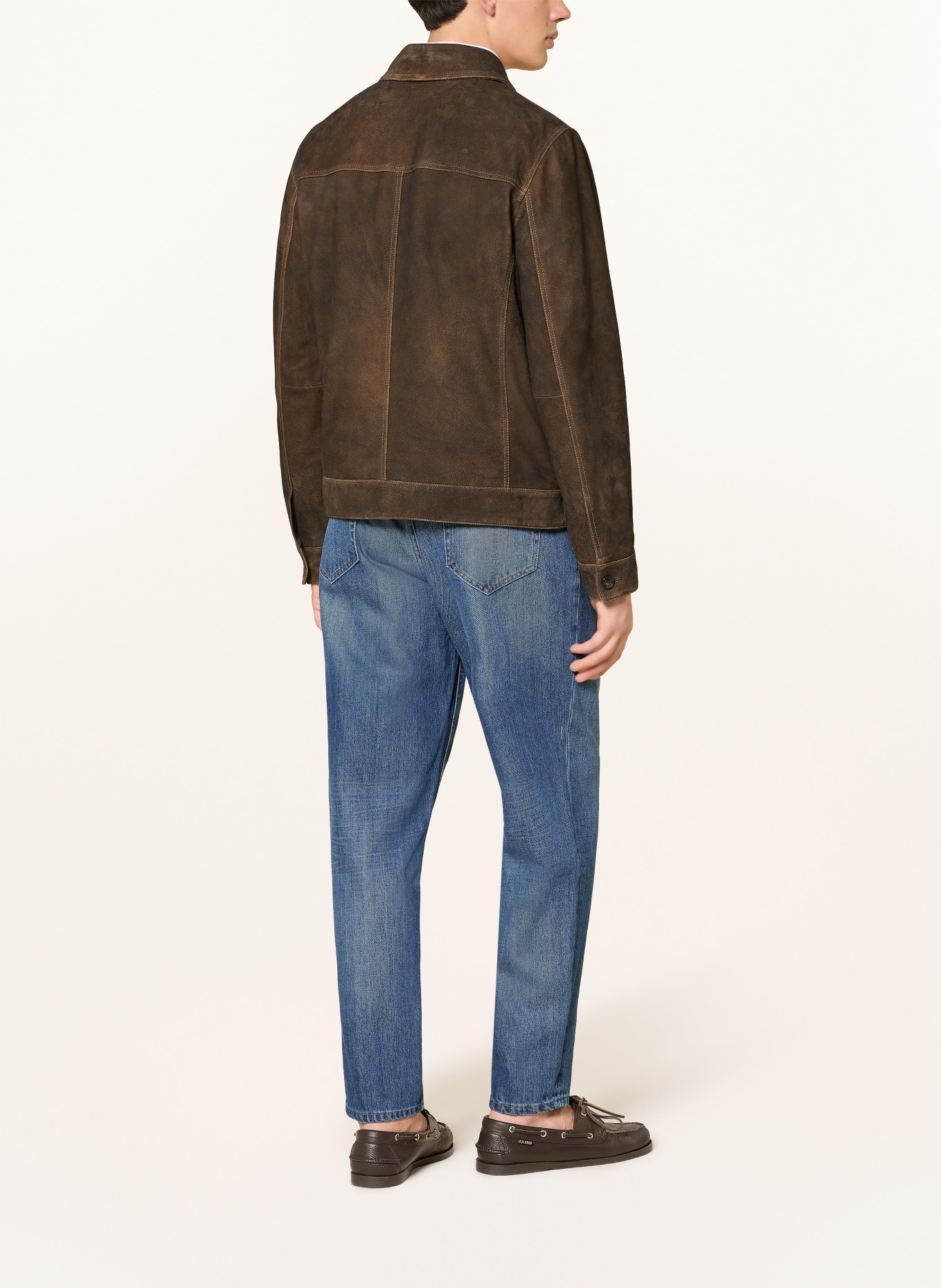 STRELLSON Leren jas FLINT: MARRON FONCÉ