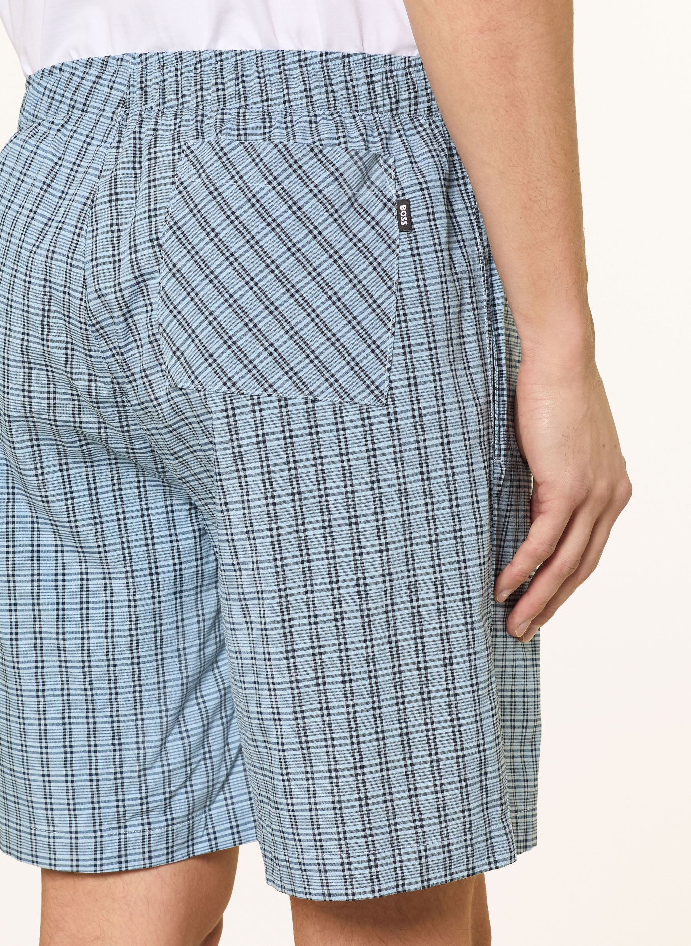 BOSS Short de nuit CHRIS: BLEU CLAIR / BLEU FONCÉ