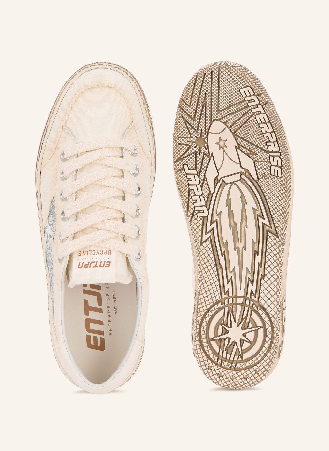 ENTERPRISE JAPAN Sneaker JUPITER ROCKET: CREME / PETROL