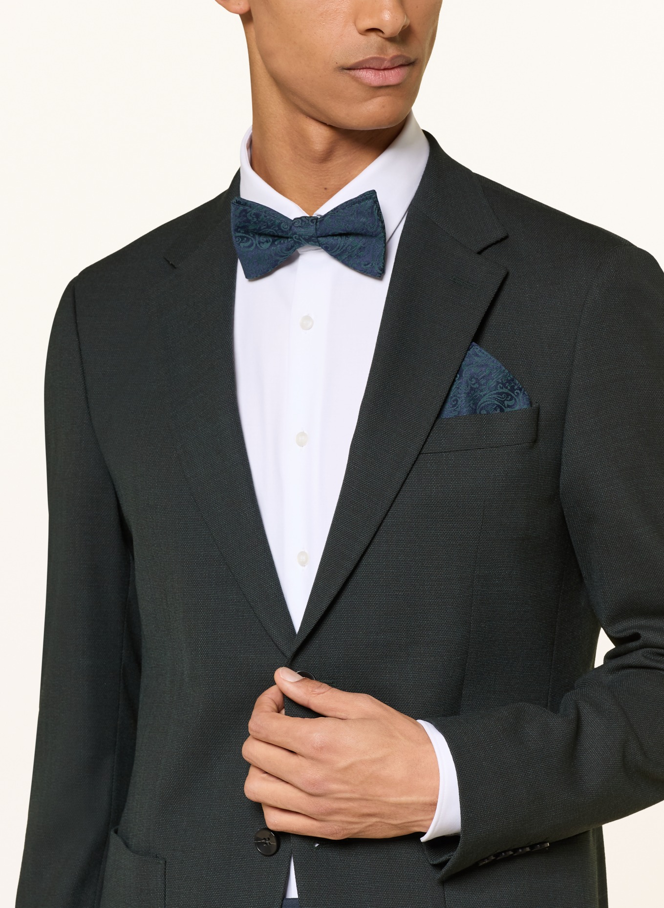 JOOP! Zestaw: muszka i poszetka: ZIELONY / GRANATOWY