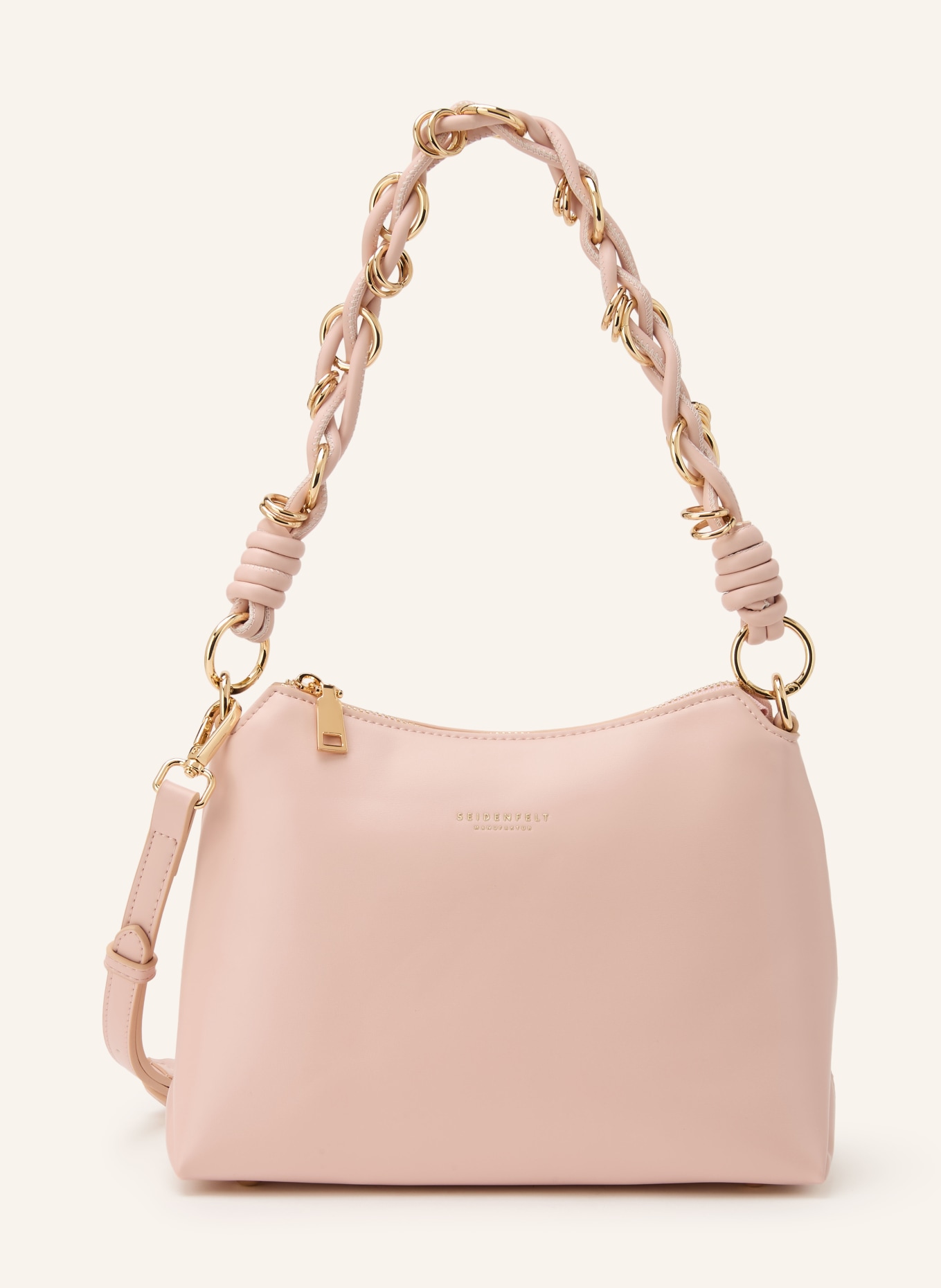 SEIDENFELT Schultertasche SUNDBY: ROSA / GOLD