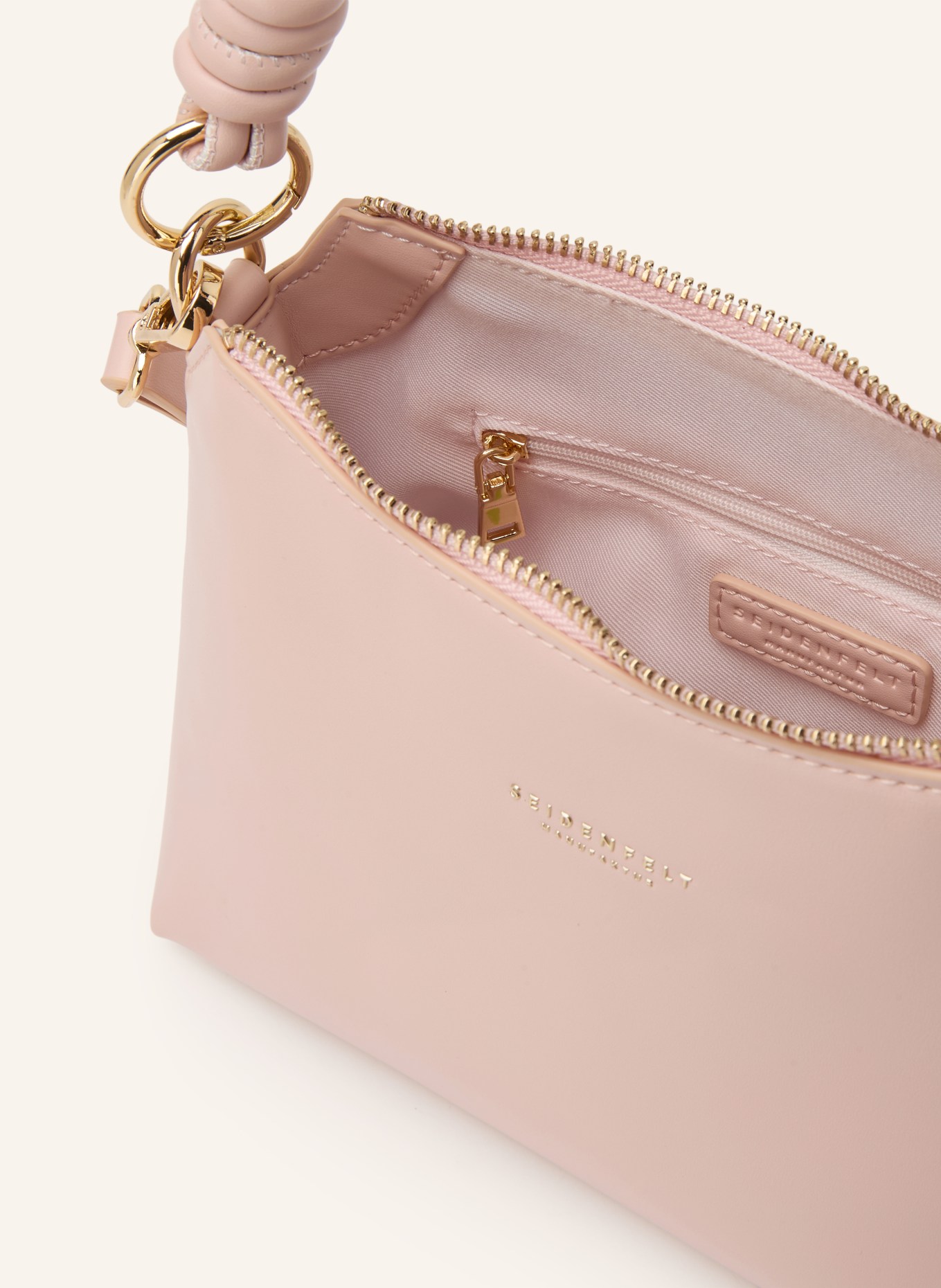SEIDENFELT Schultertasche SUNDBY: ROSA / GOLD