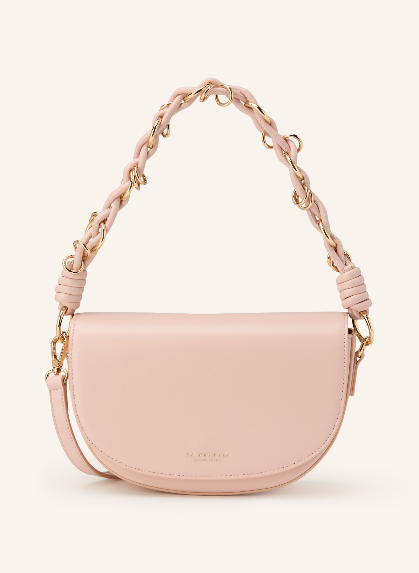 SEIDENFELT Schoudertas SUNDBY: ROSÉ / GOUD