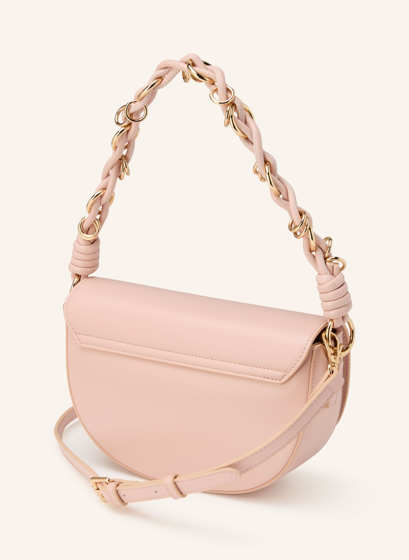 SEIDENFELT Schoudertas SUNDBY: ROSÉ / GOUD