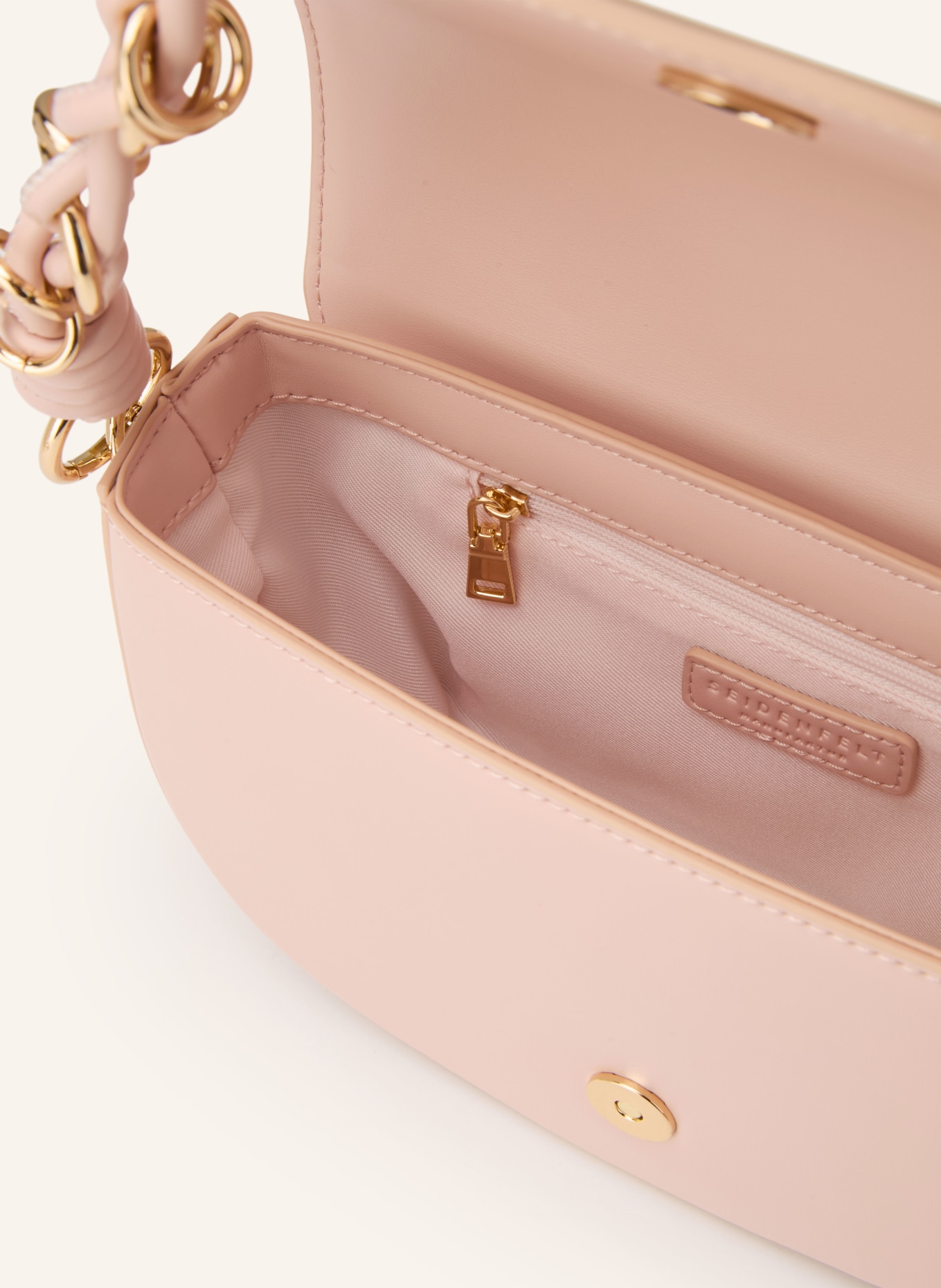 SEIDENFELT Schoudertas SUNDBY: ROSÉ / GOUD