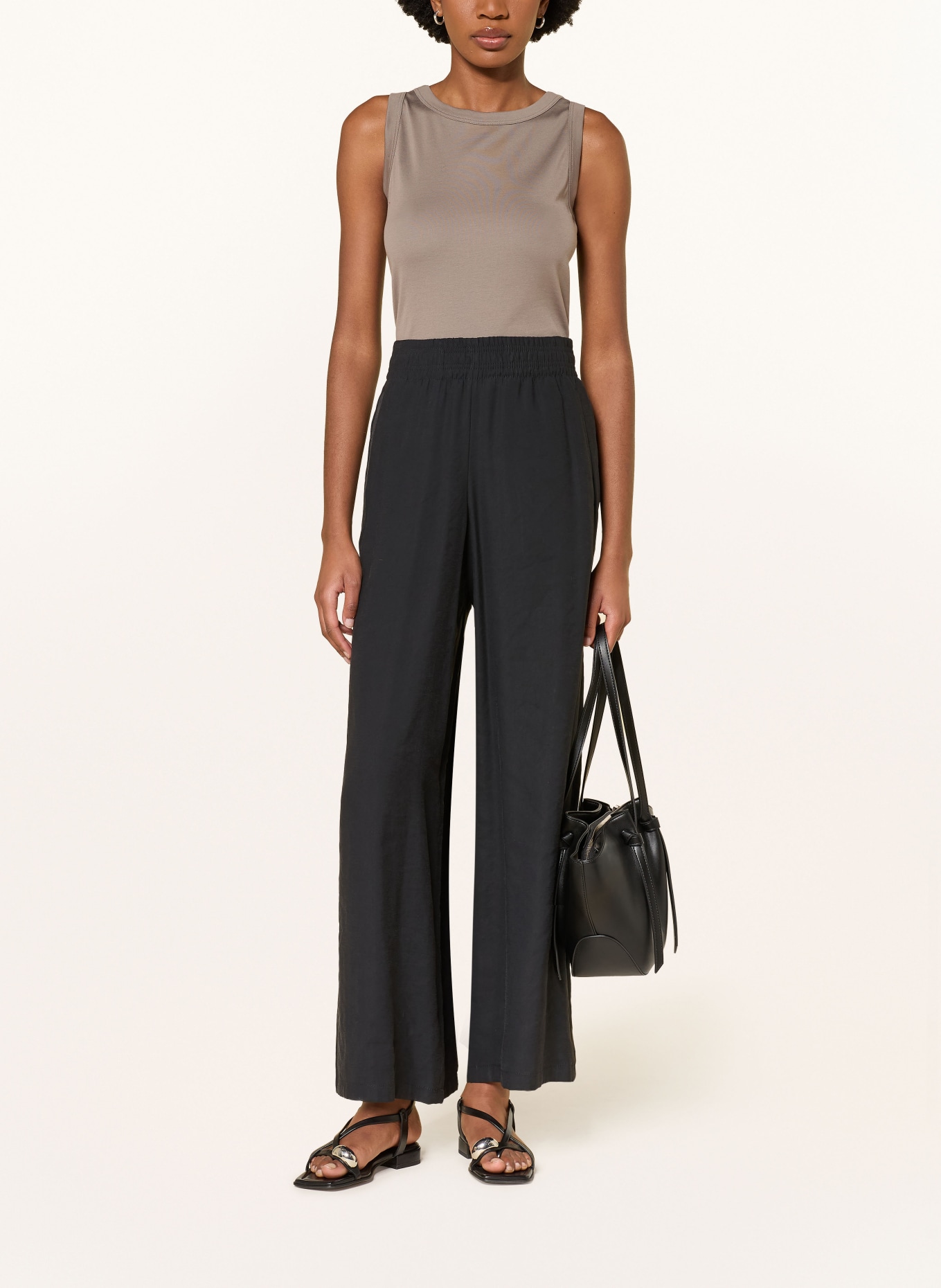 DRYKORN Wide leg trousers CEILING: BLACK