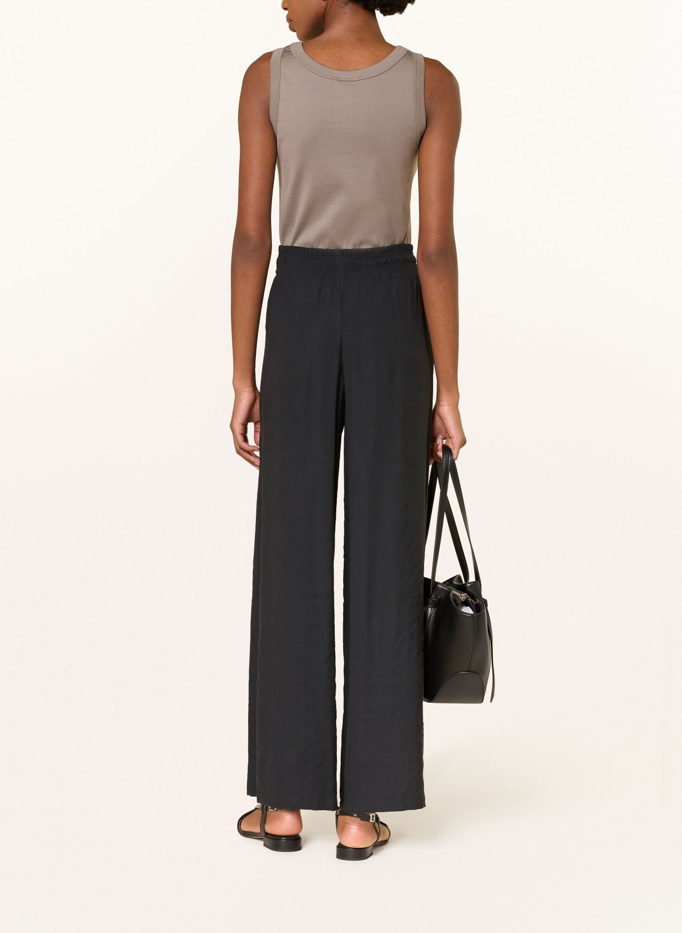 DRYKORN Wide leg trousers CEILING: BLACK